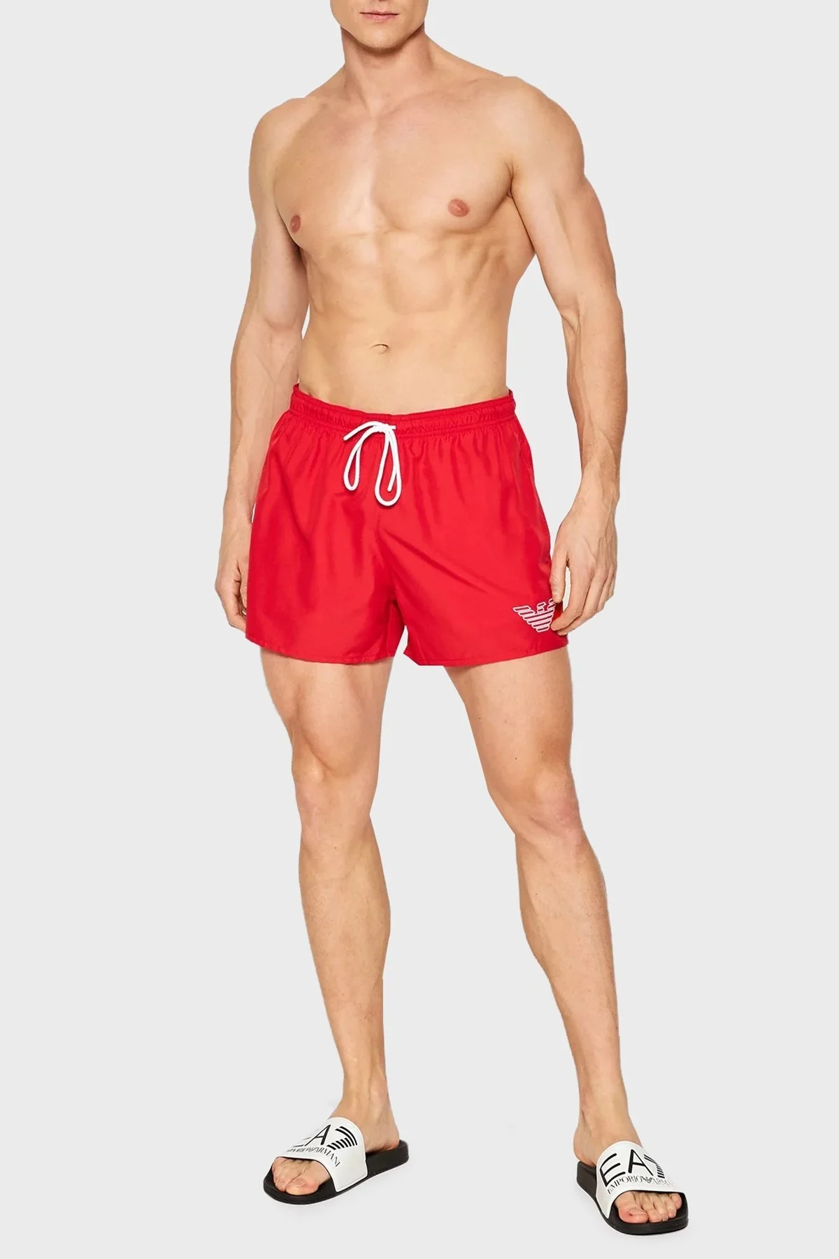 Emporio Armani Deniz Şortu Cepli Erkek Mayo Short 211752 2R438 00173 KIRMIZI - 1