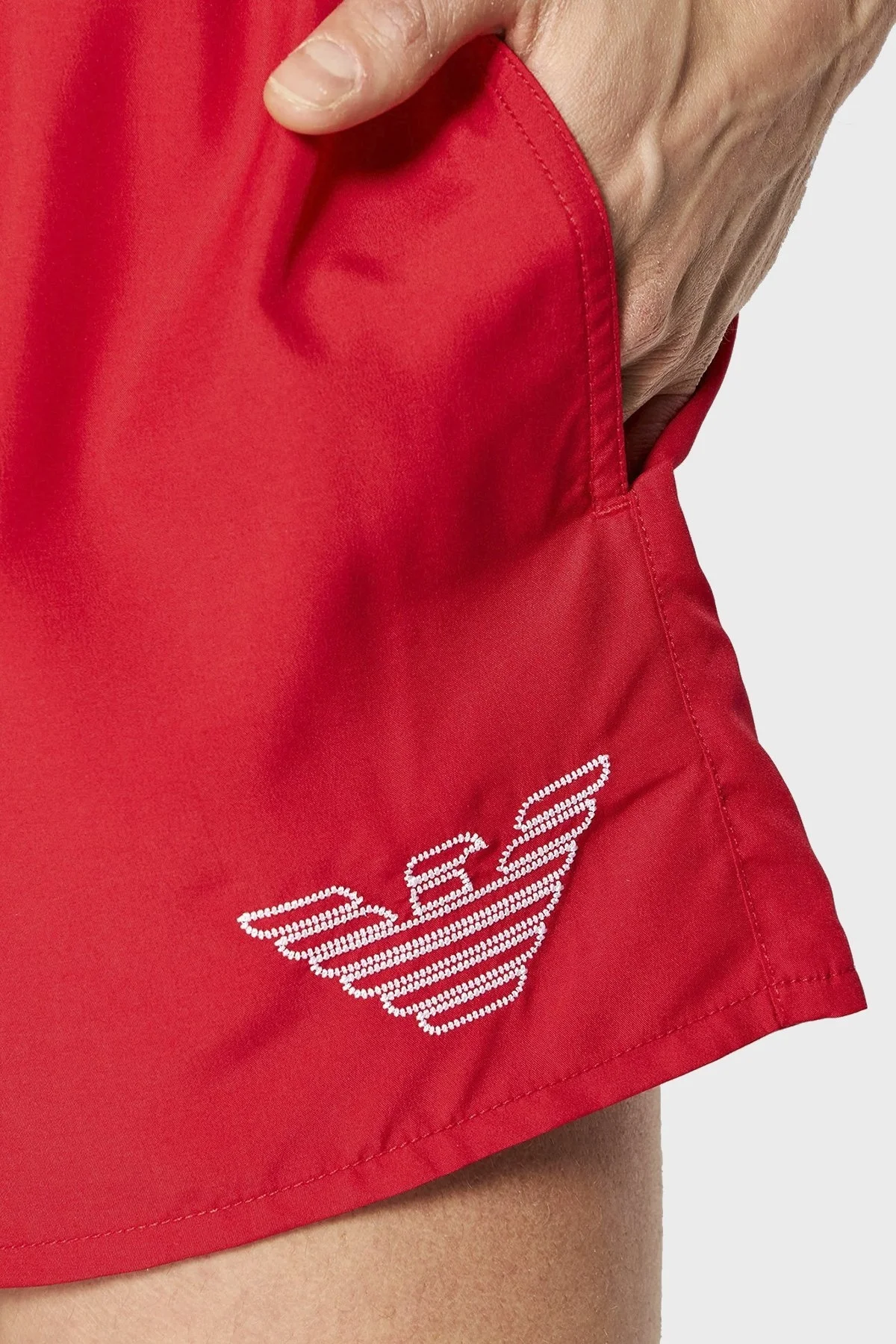 Emporio Armani Deniz Şortu Cepli Erkek Mayo Short 211752 2R438 00173 KIRMIZI - 4