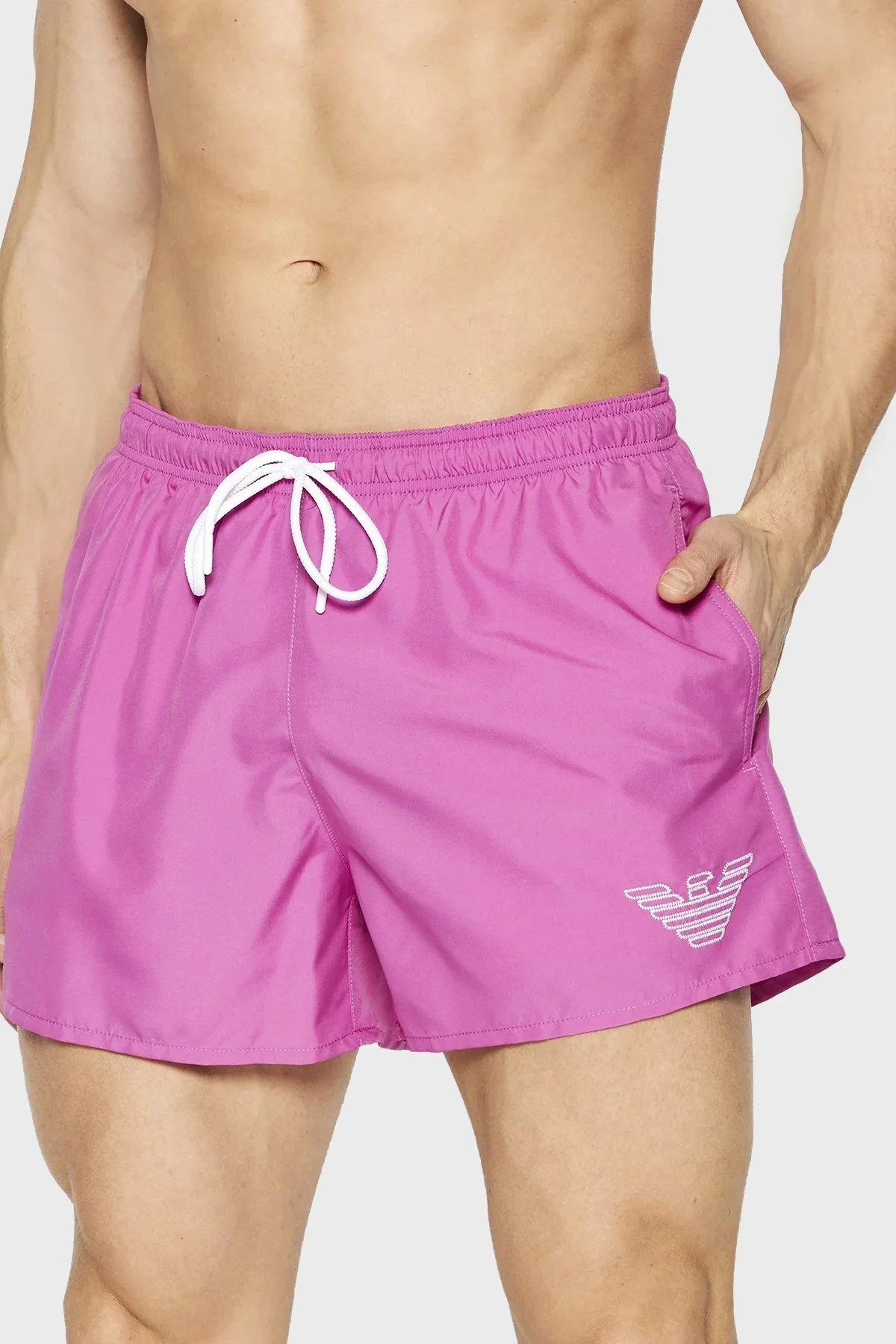 Emporio Armani Deniz Şortu Cepli Erkek Mayo Short 211752 2R438 05873 PEMBE - 2