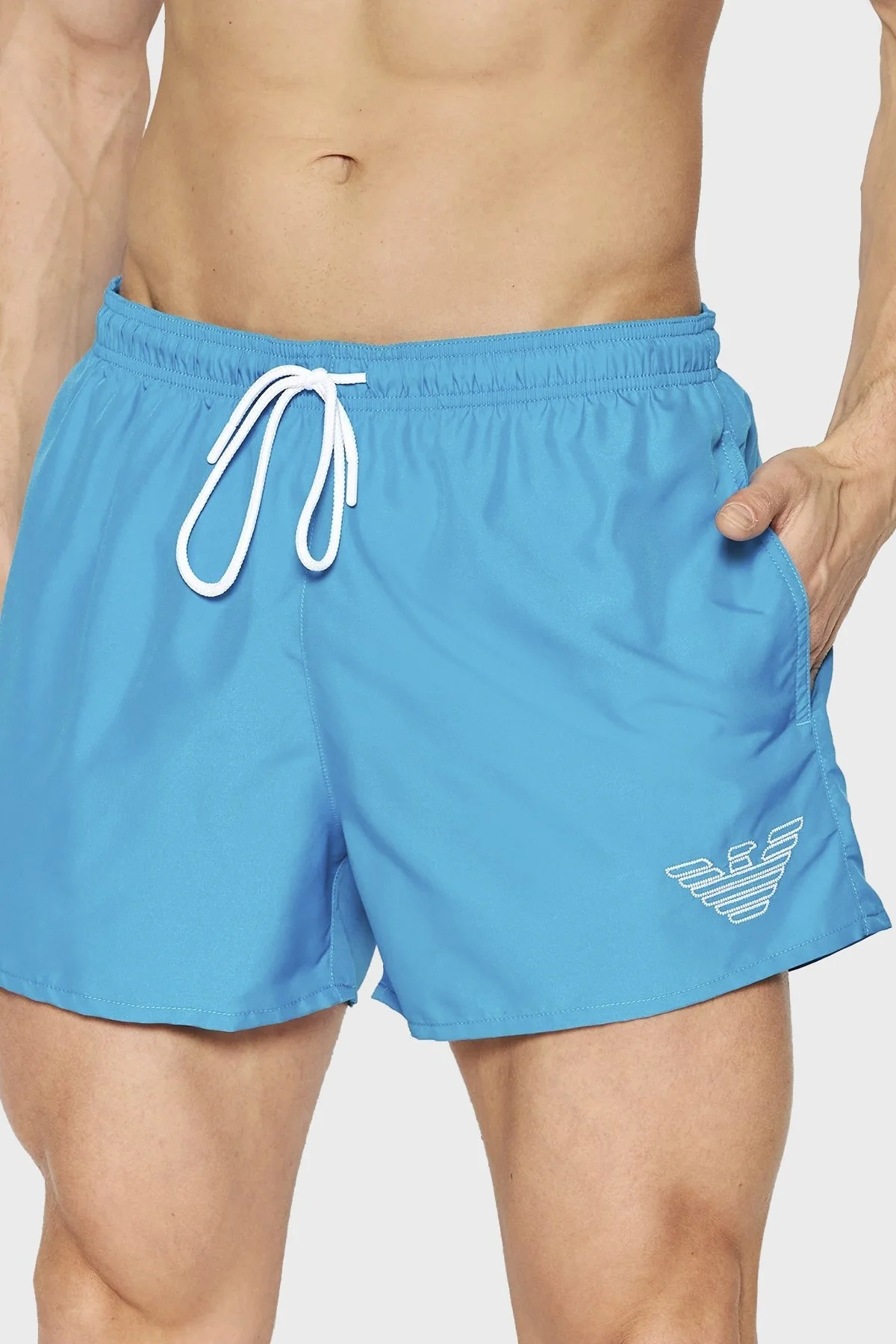 Emporio Armani Deniz Şortu Cepli Logolu Erkek Mayo Short 211752 2R438 21432 MAVİ - 2