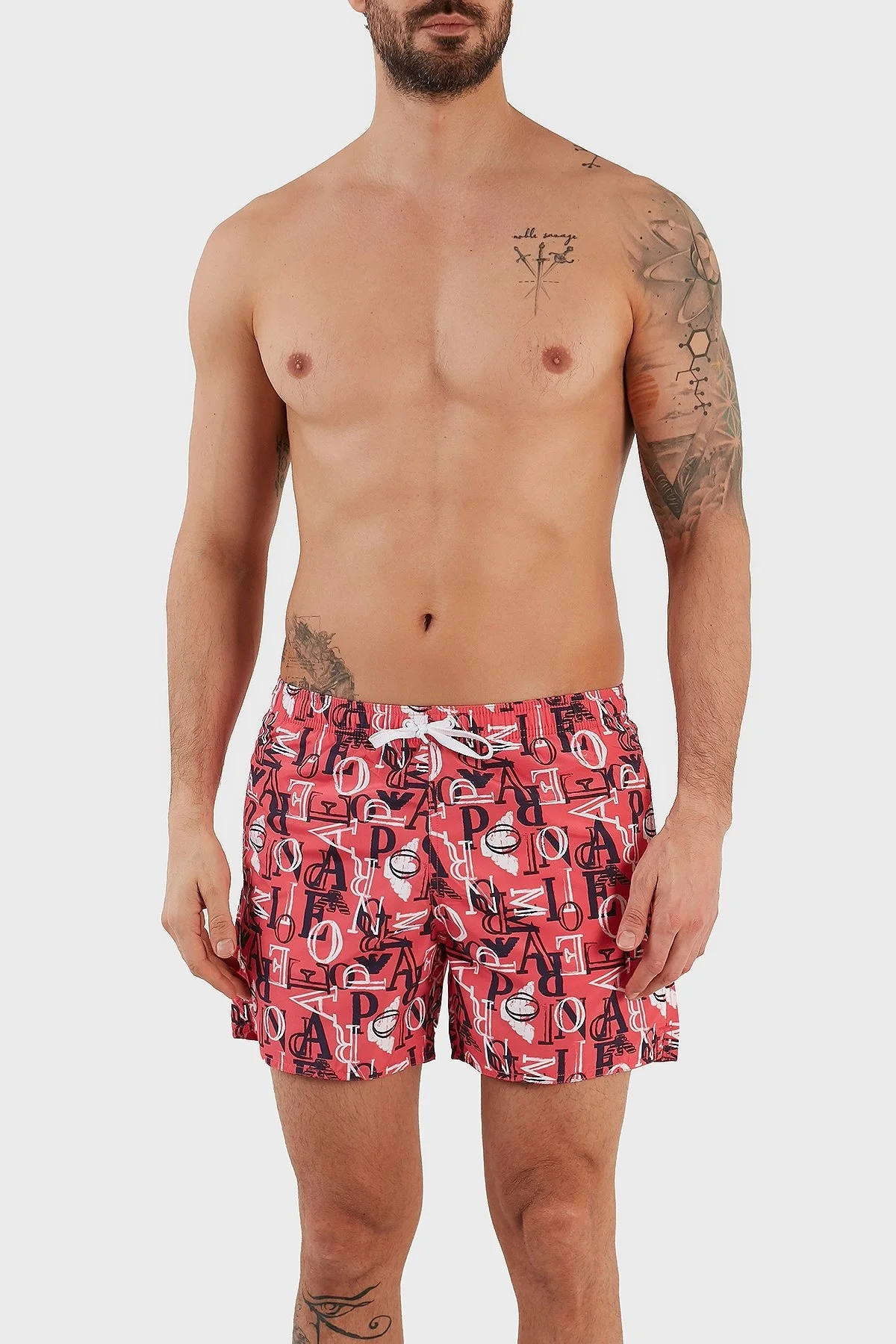 Emporio Armani Deniz Şortu Regular Fit Cepli Erkek Mayo Short 211740 3R445 00776 FUŞYA - 7