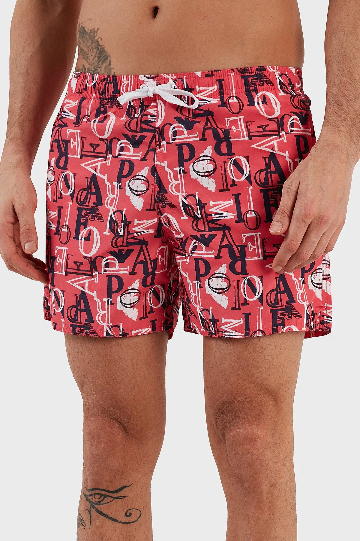 Emporio Armani Deniz Şortu Regular Fit Cepli Erkek Mayo Short 211740 3R445 00776 FUŞYA - 2