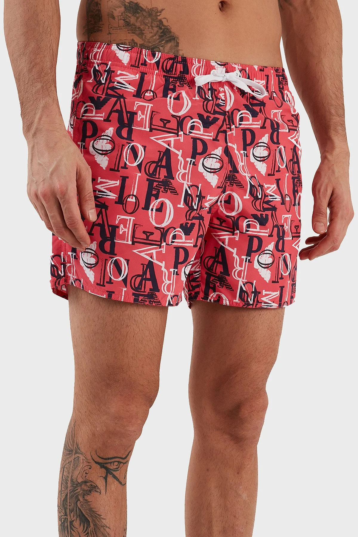 Emporio Armani Deniz Şortu Regular Fit Cepli Erkek Mayo Short 211740 3R445 00776 FUŞYA - 3