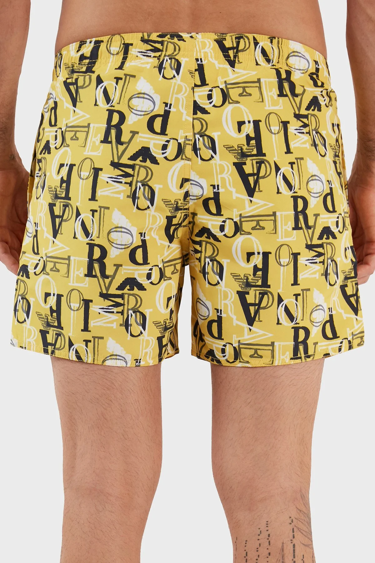 Emporio Armani Deniz Şortu Regular Fit Cepli Erkek Mayo Short 211740 3R445 10760 Sarı - 6