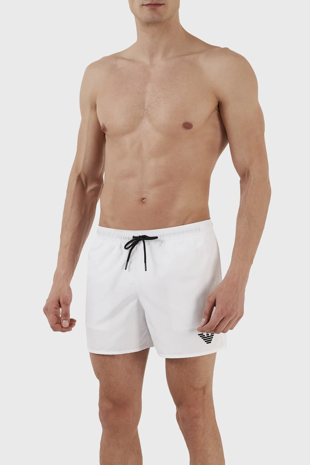 Emporio Armani Deniz Şortu Regular Fit Cepli Erkek Mayo Short 211752 3R438 00010 BEYAZ - 1