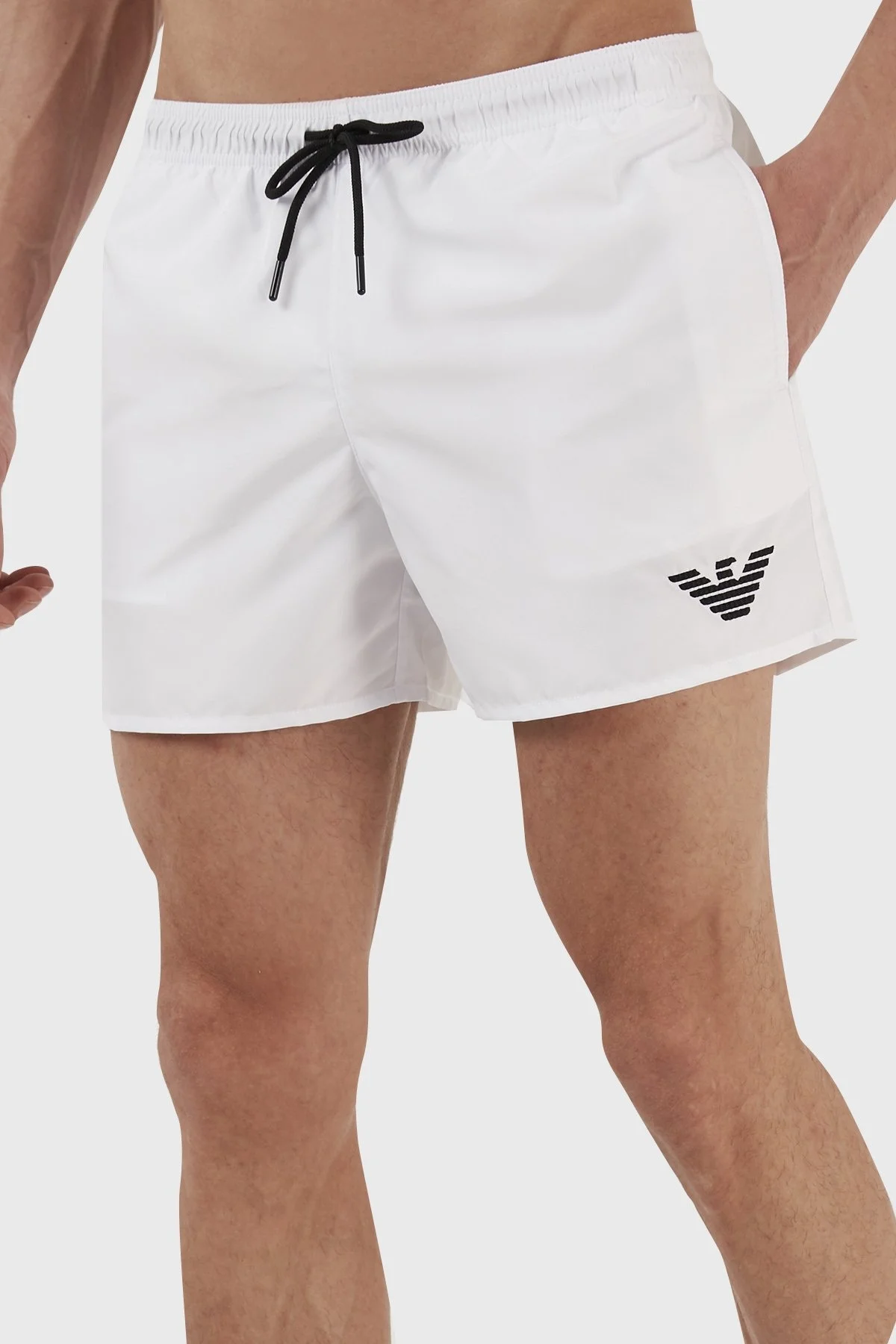 Emporio Armani Deniz Şortu Regular Fit Cepli Erkek Mayo Short 211752 3R438 00010 BEYAZ - 2
