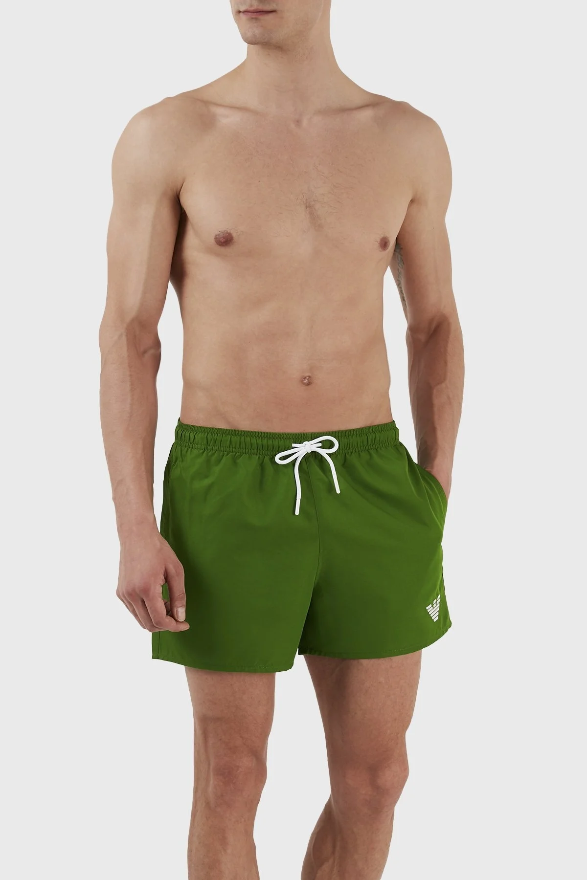Emporio Armani Deniz Şortu Regular Fit Cepli Erkek Mayo Short 211752 3R438 00086 YEŞİL - 1