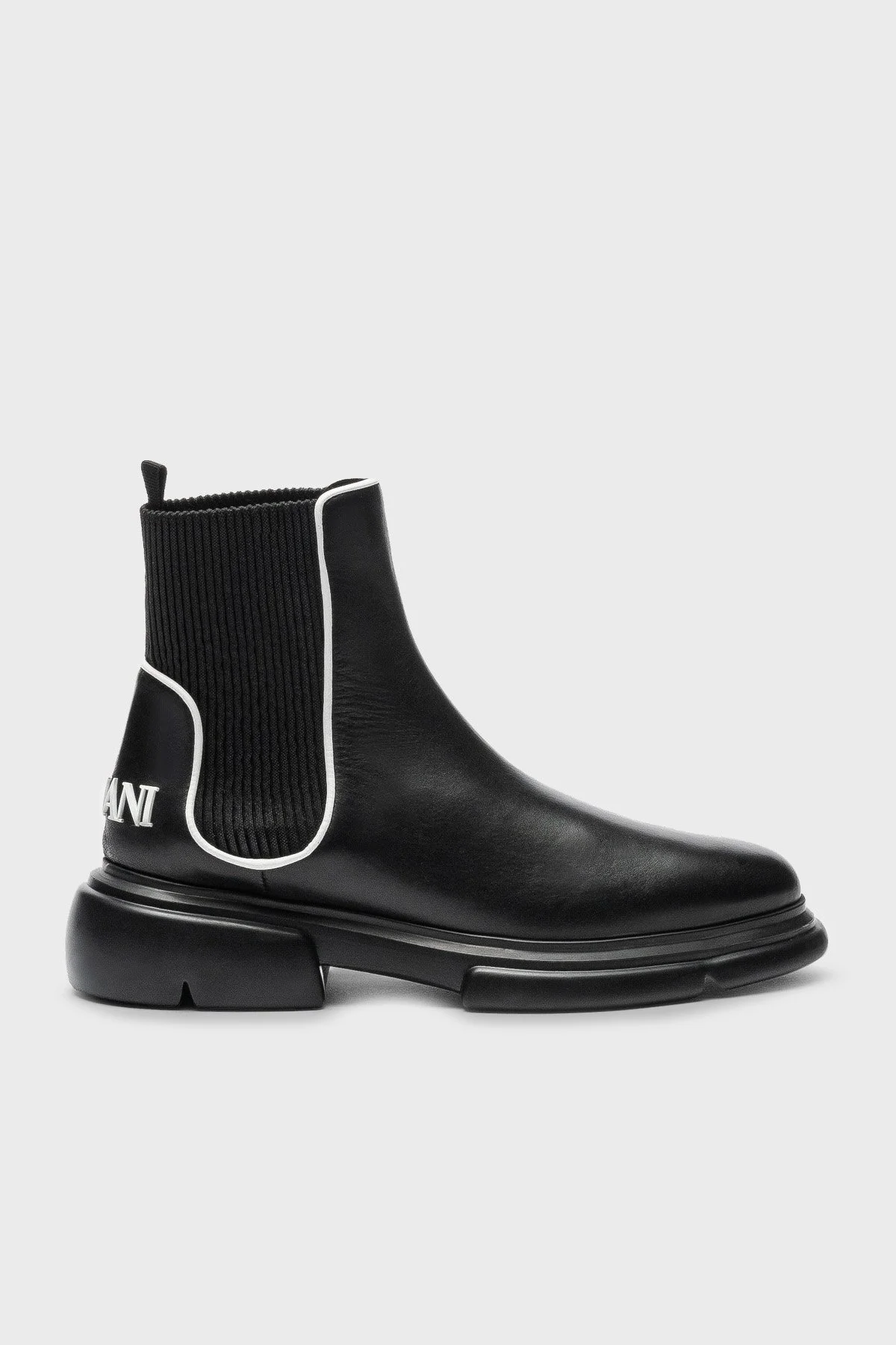 Emporio Armani Deri Chelsea Bayan Bot X3M354 XN687 K485 SİYAH - 1