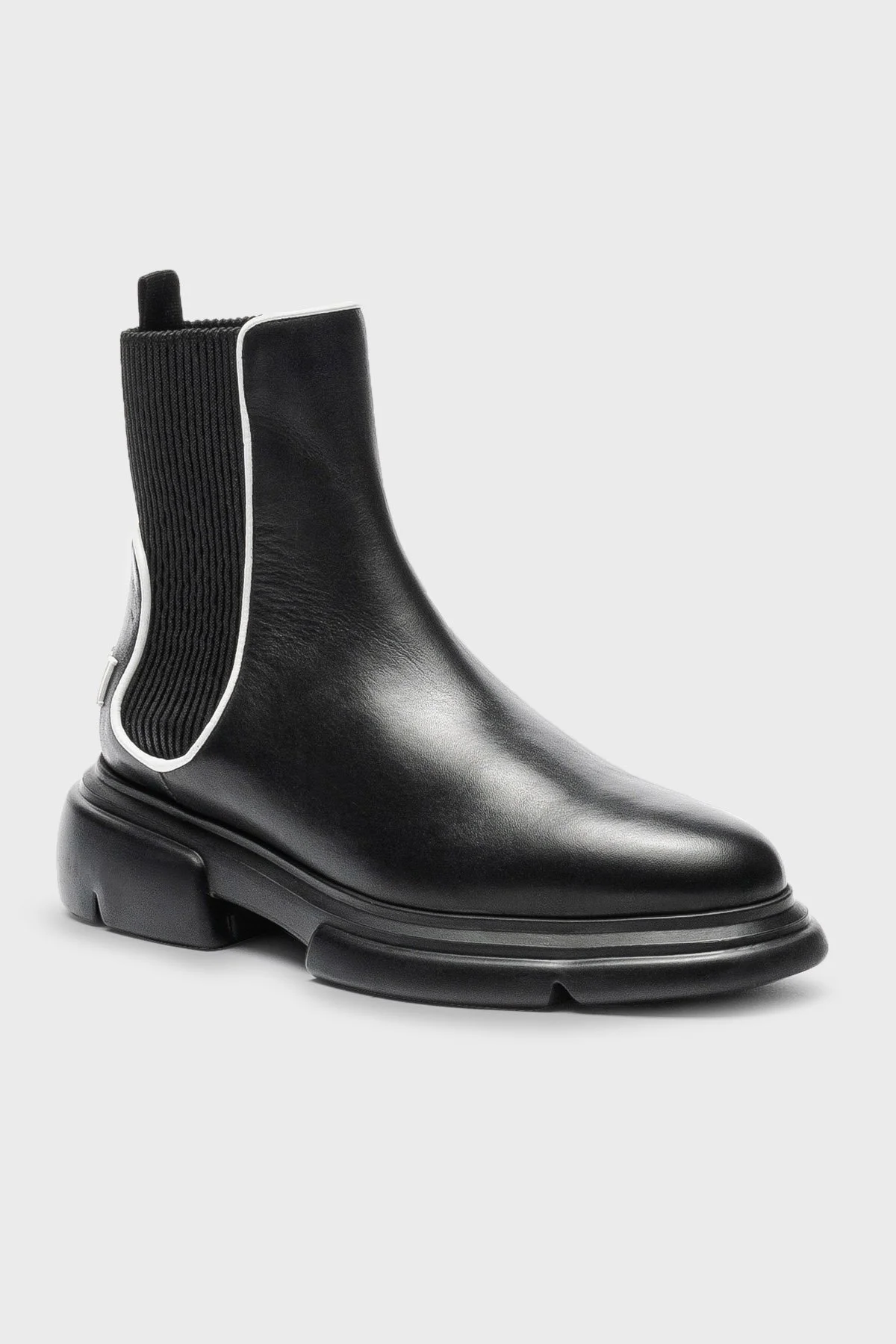 Emporio Armani Deri Chelsea Bayan Bot X3M354 XN687 K485 SİYAH - 2