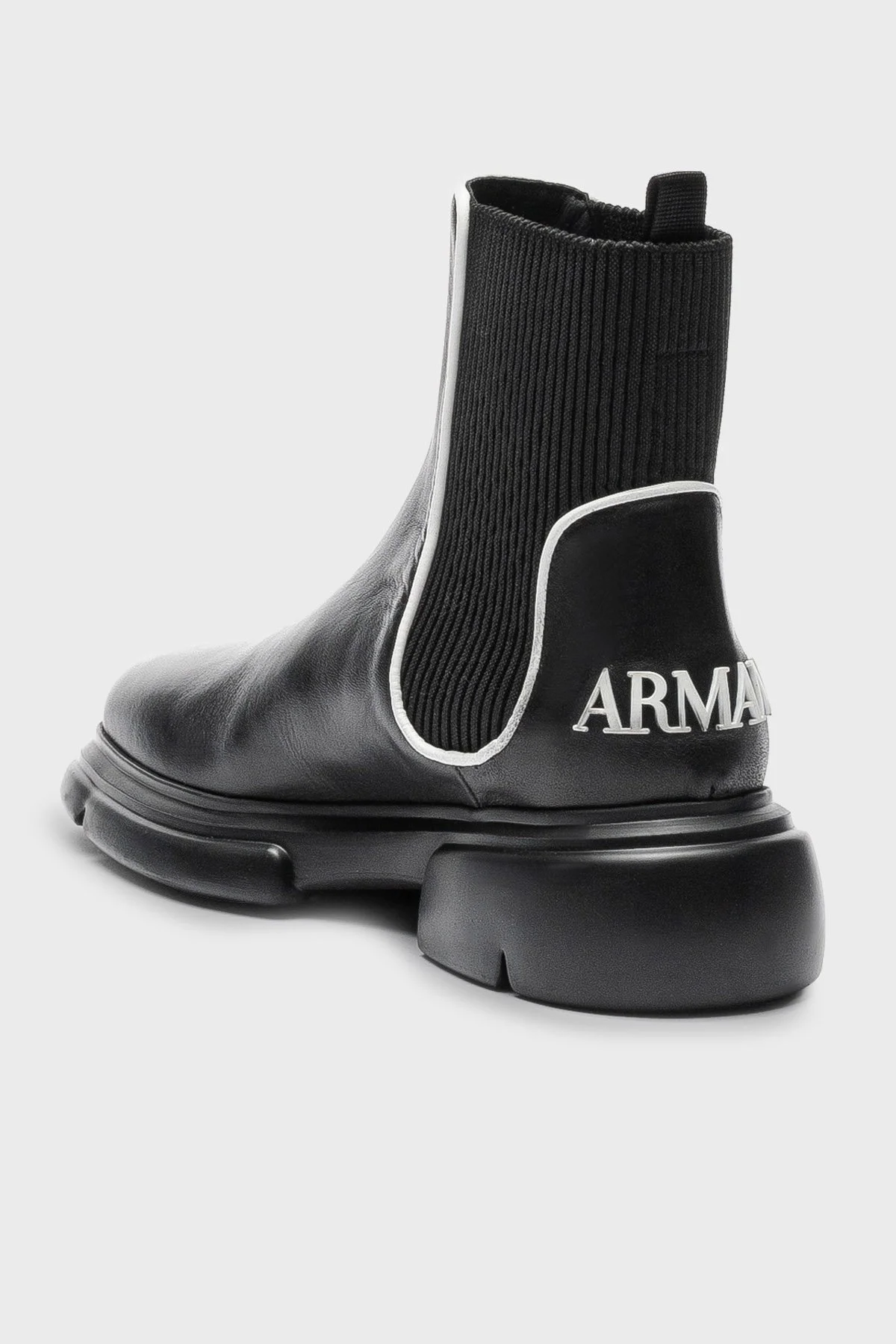 Emporio Armani Deri Chelsea Bayan Bot X3M354 XN687 K485 SİYAH - 3