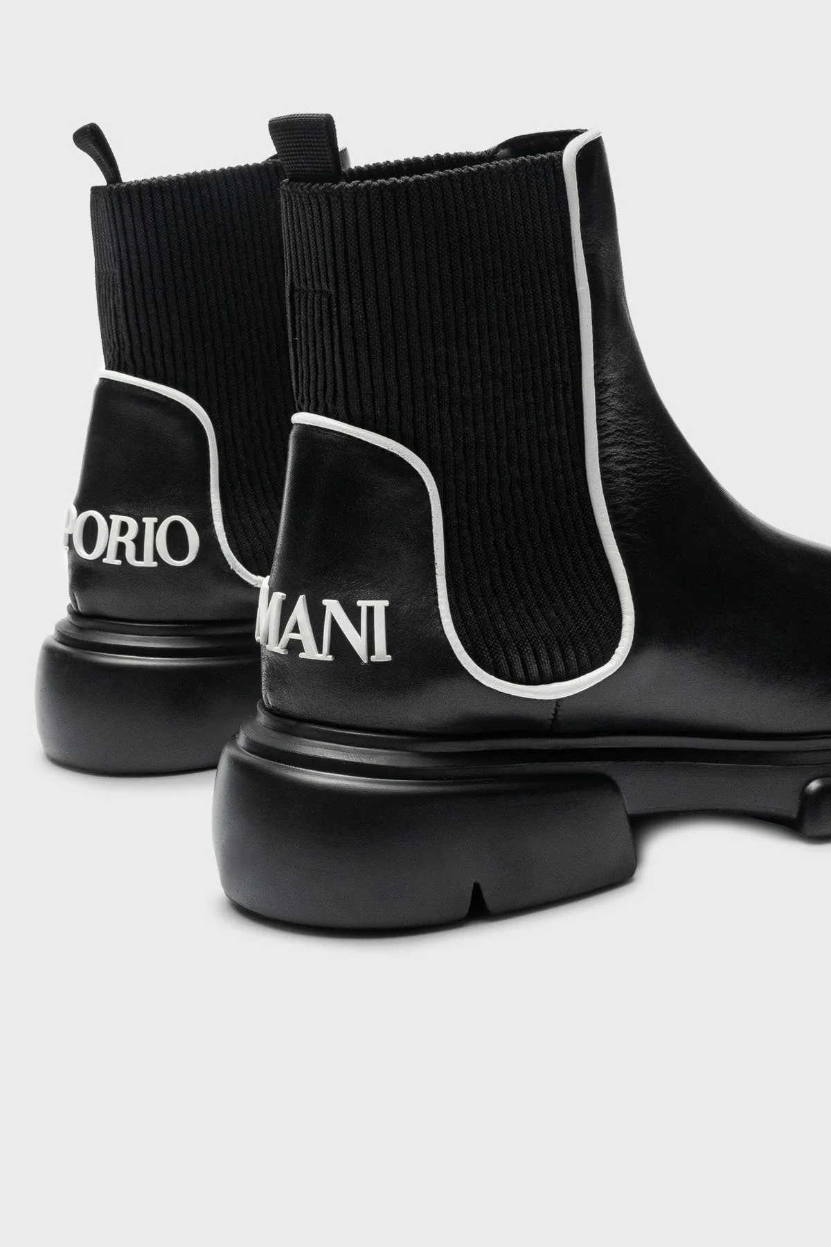 Emporio Armani Deri Chelsea Bayan Bot X3M354 XN687 K485 SİYAH - 4