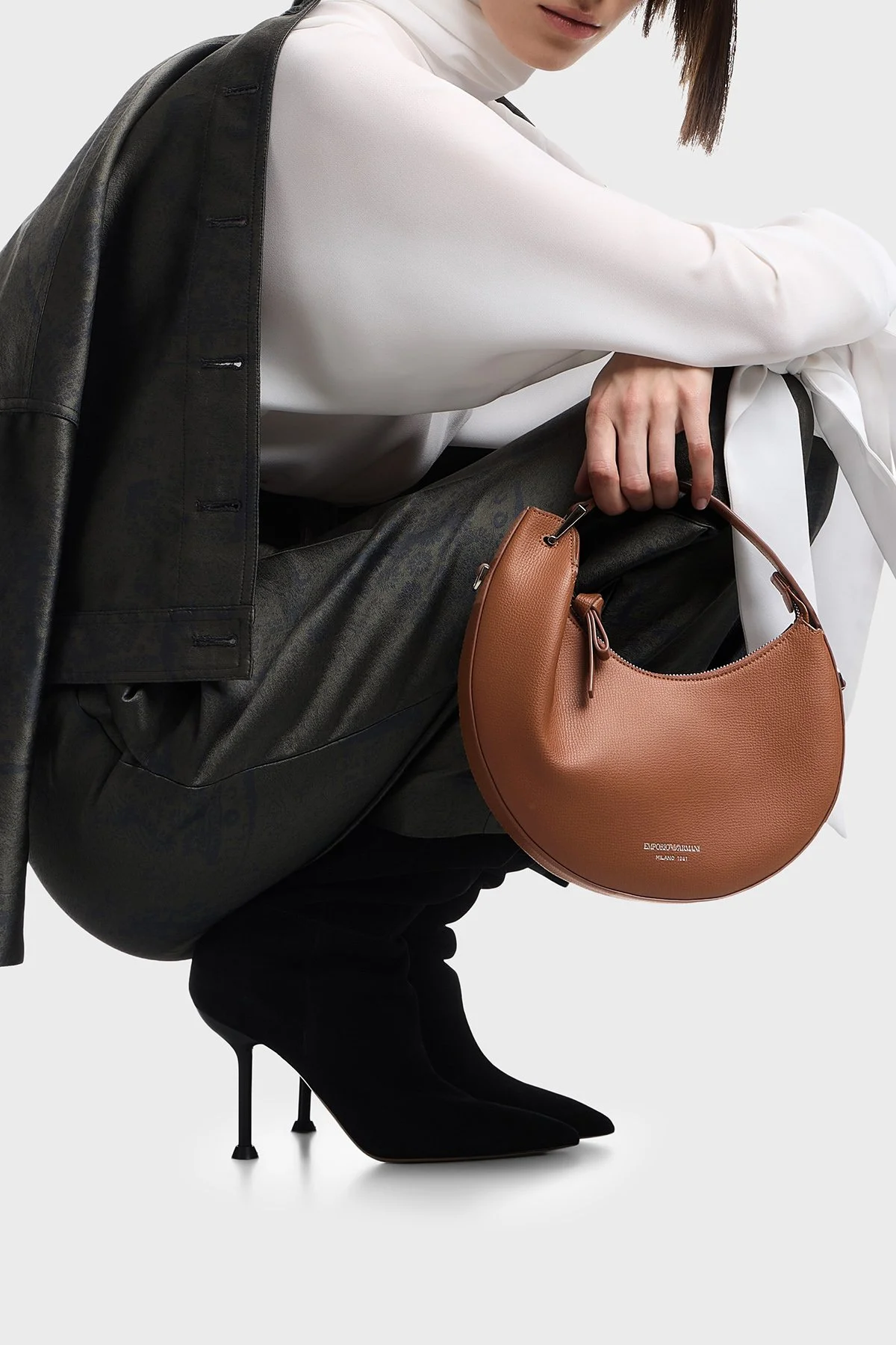 Emporio Armani Deri Çıkarılabilir Askılı Kadın Çanta EW005671 AF29459 U6124 Taba - 2