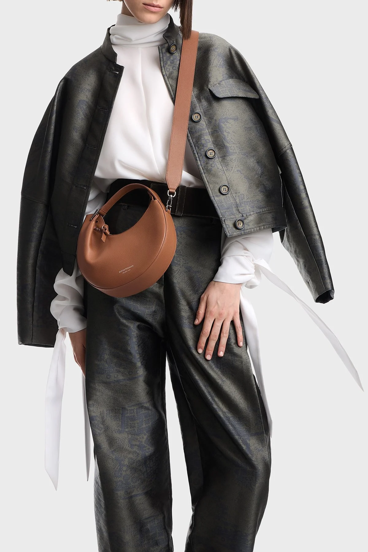 Emporio Armani Deri Çıkarılabilir Askılı Kadın Çanta EW005671 AF29459 U6124 Taba - 3