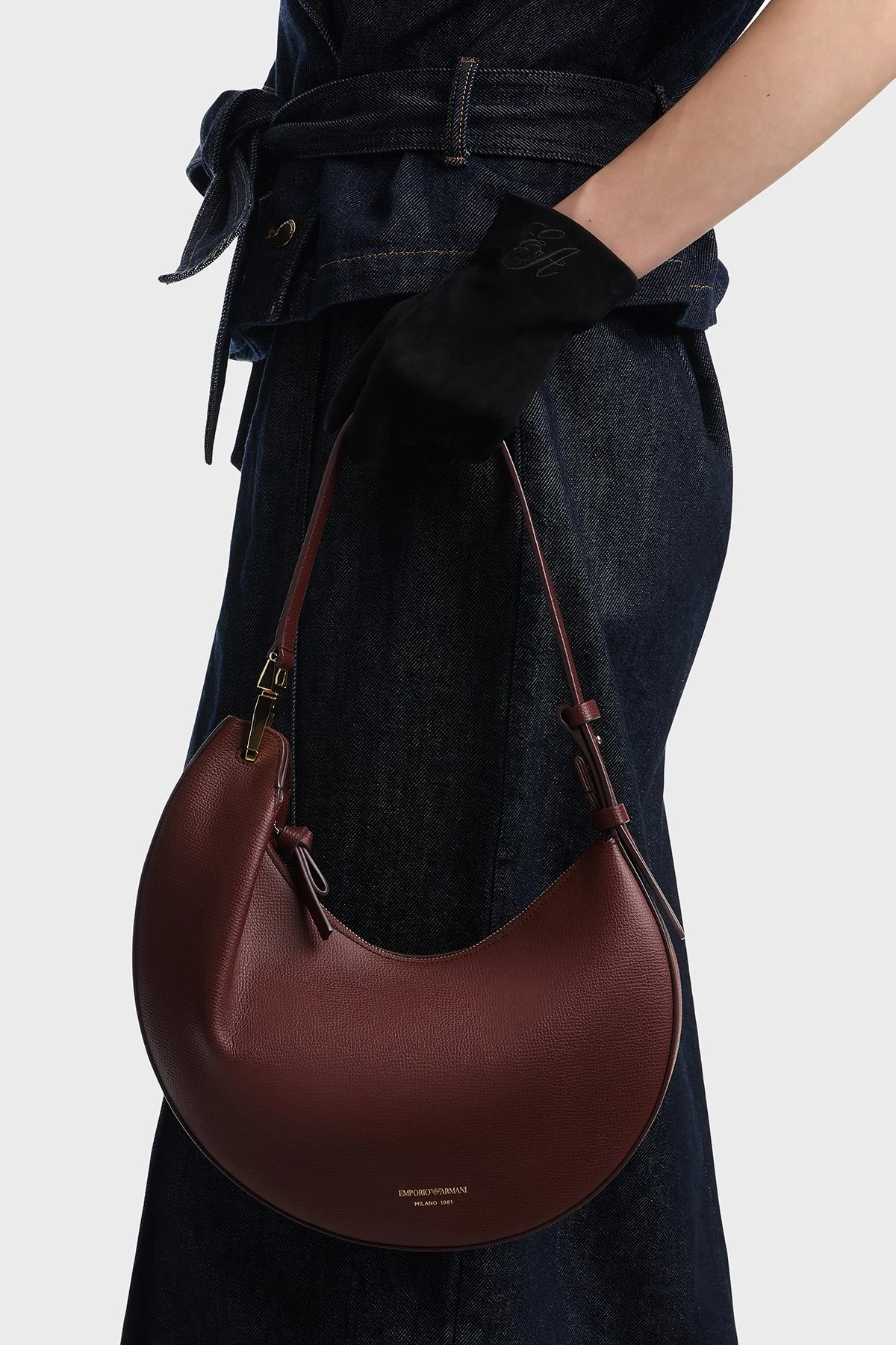 Emporio Armani Deri Çıkarılabilir Askılı Kadın Çanta EW005754 AF29459 U6017 Bordo - 3