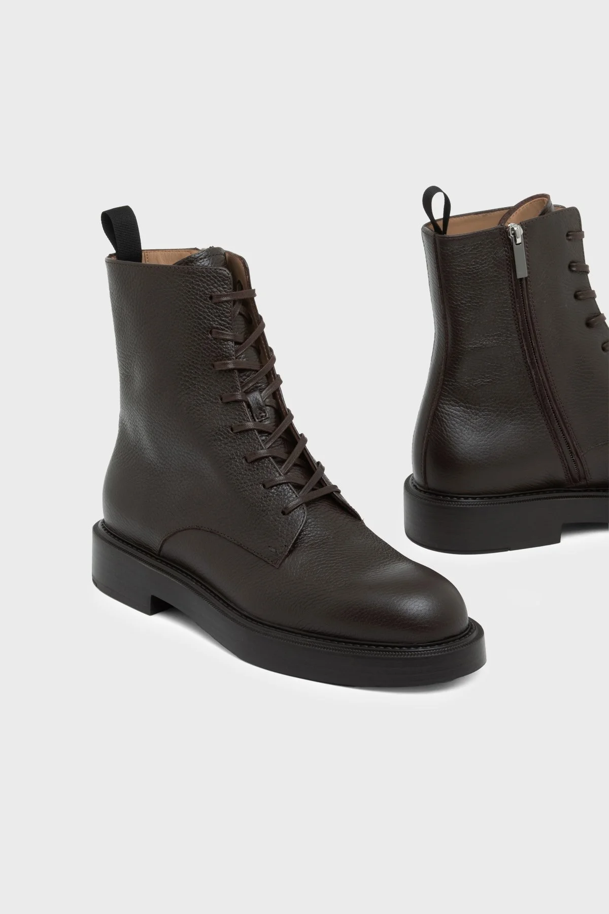 Emporio Armani Deri Fermuarlı Erkek Bot EM007089 AF16662 U6326 Kahve - 4