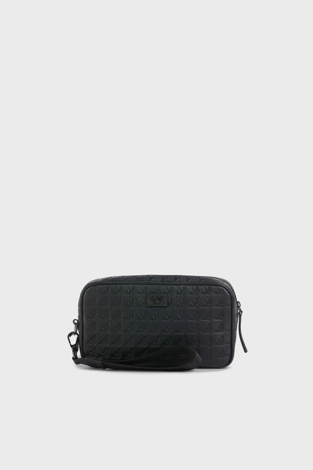 Emporio Armani Deri Kabartma Logolu Çıkarılabilir Saplı Erkek Çanta EM001738 AF14774 UC001 SİYAH - 1