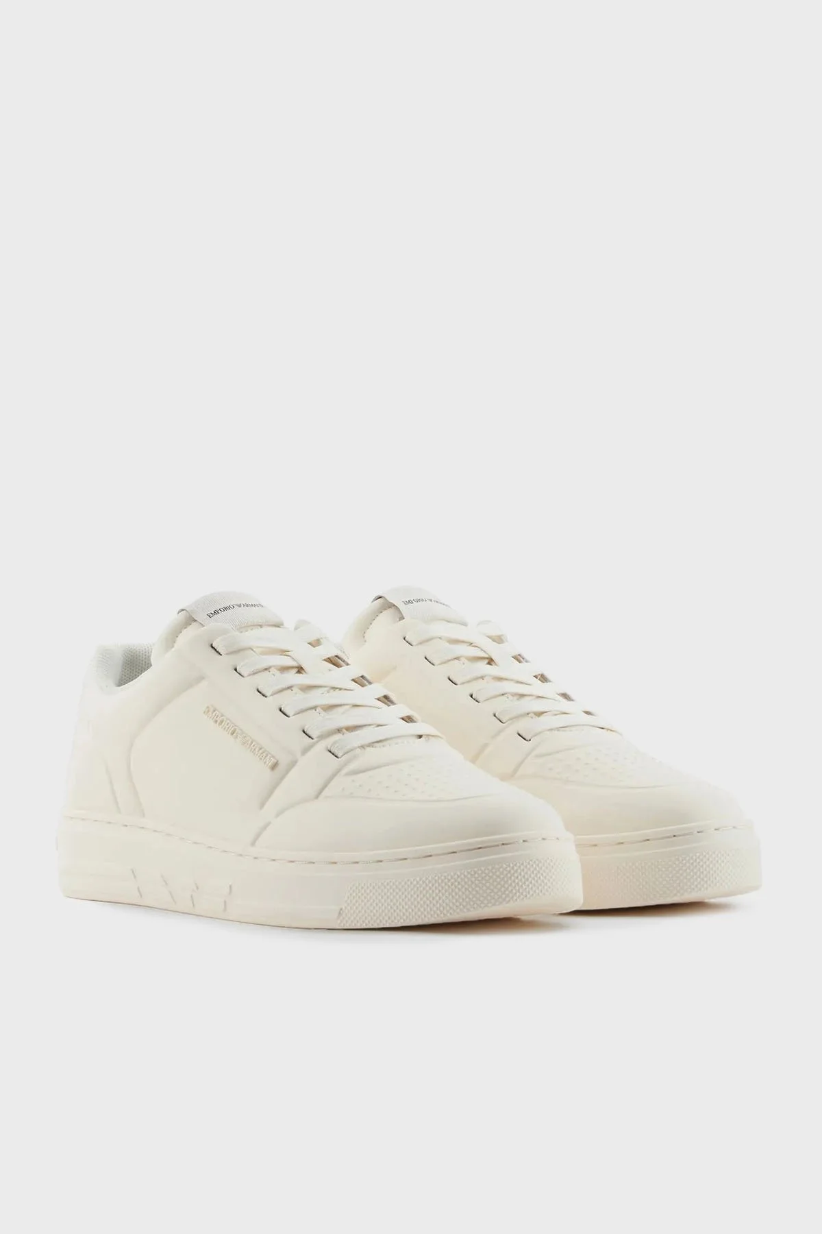 Emporio Armani Deri Logolu Sneaker Bayan Ayakkabı X3X227 XF805 00894 BEYAZ - 2