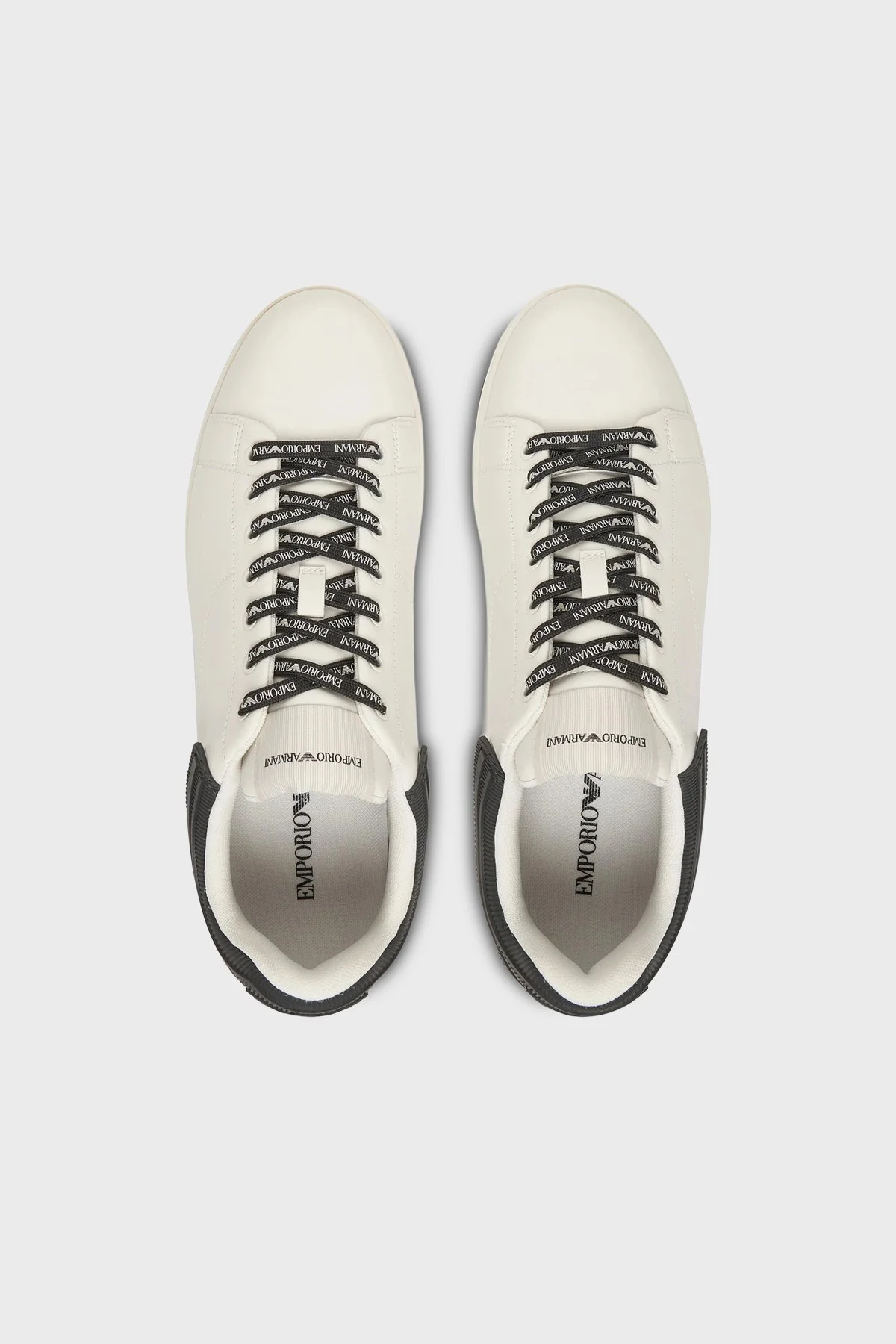 Emporio Armani Deri Logolu Sneaker Erkek Ayakkabı EM003663 AF18212 M0364 BEYAZ - 3