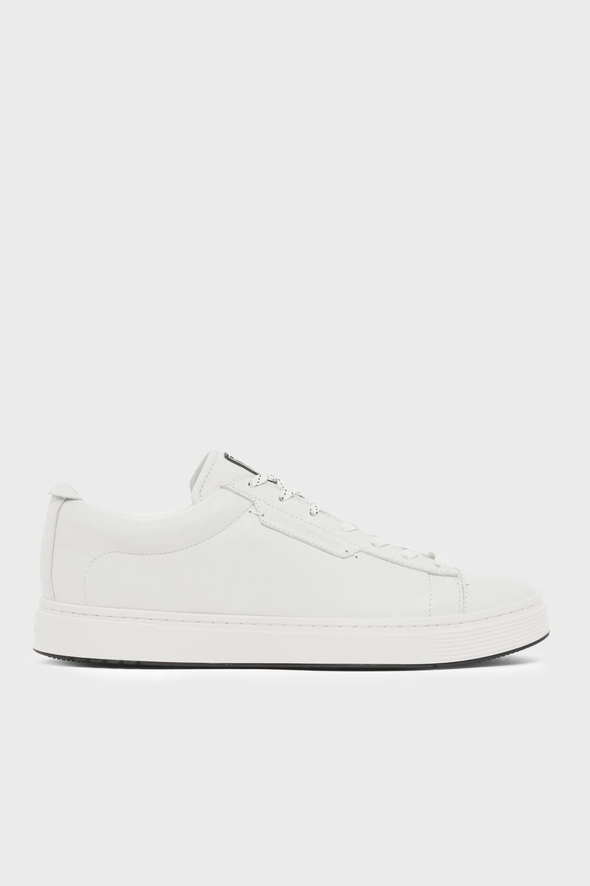 Emporio Armani Deri Logolu Sneaker Erkek Ayakkabı EM005292 AF24320 U0003 BEYAZ - 1