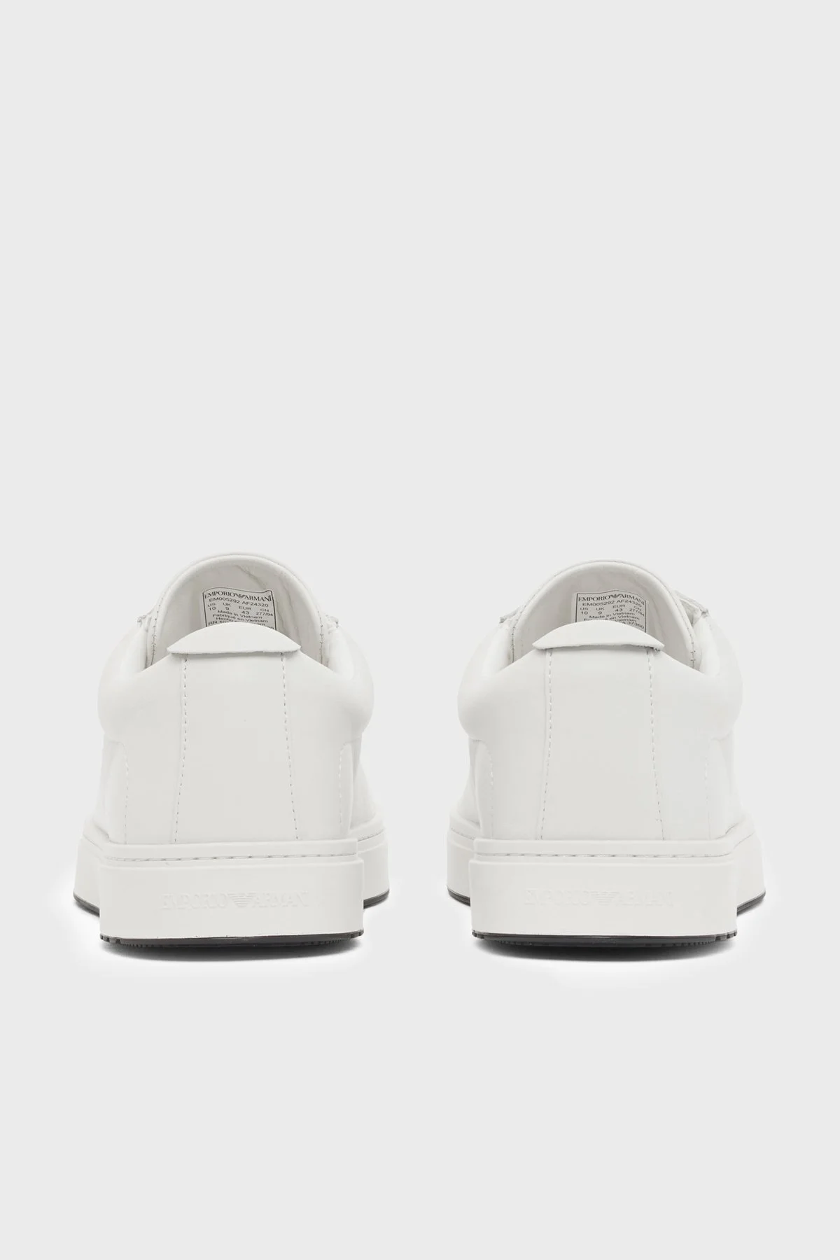 Emporio Armani Deri Logolu Sneaker Erkek Ayakkabı EM005292 AF24320 U0003 BEYAZ - 5