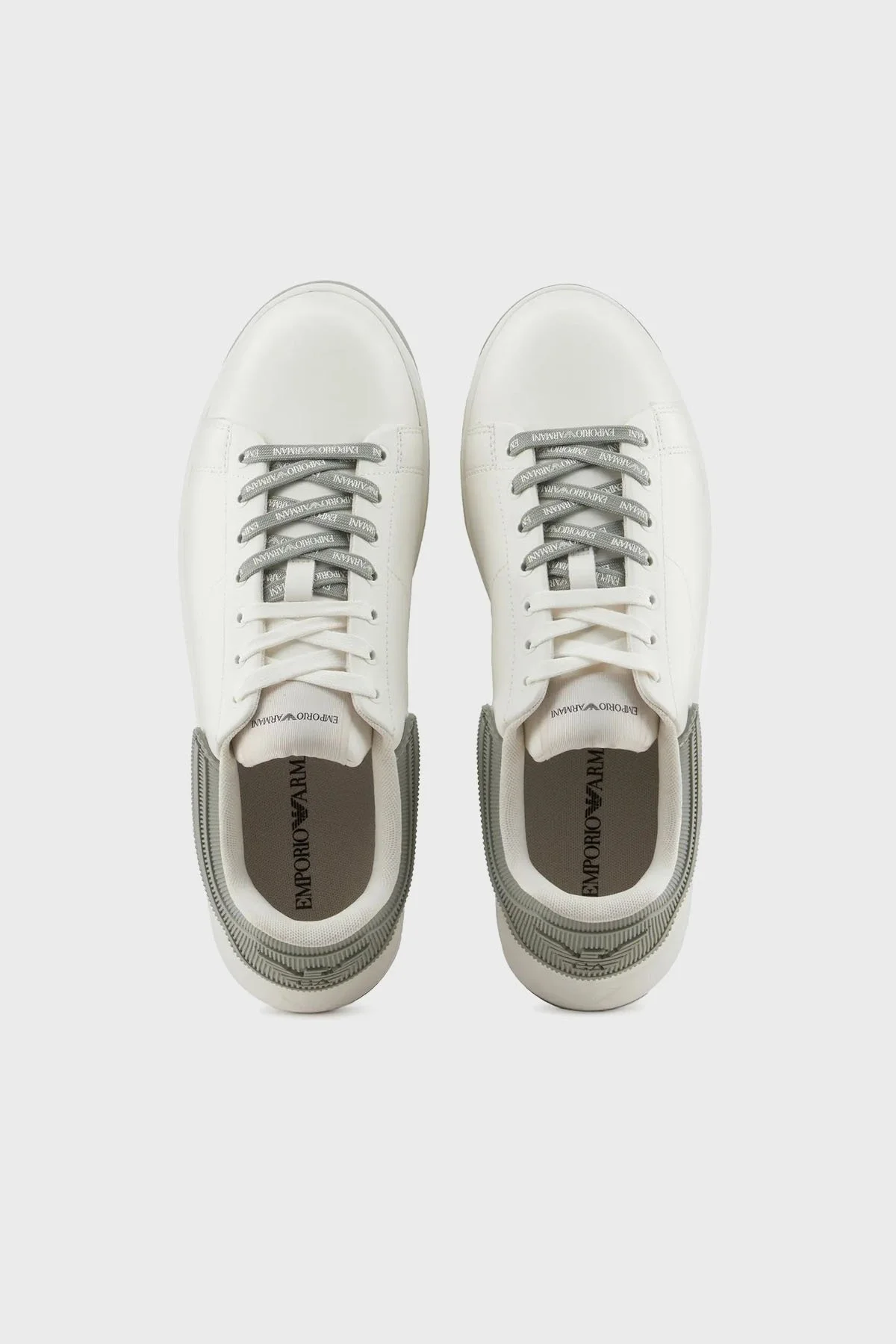 Emporio Armani Deri Logolu Sneaker Erkek Ayakkabı X4X264 XN001 U168 BEYAZ - 3
