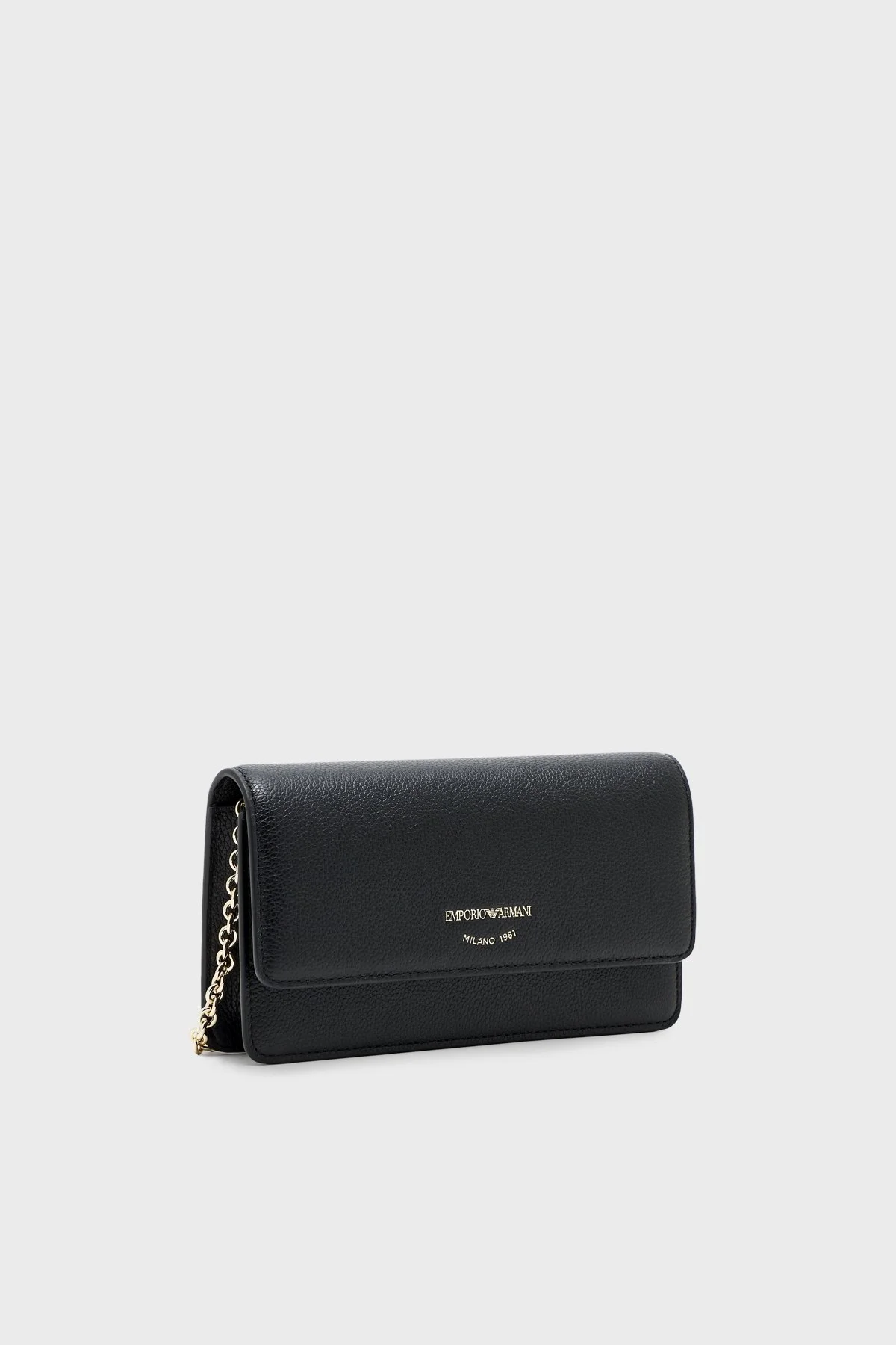 Emporio Armani Deri Logolu Zincir Askılı Kadın Çanta EW003036 AF19568 UC001 SİYAH - 4