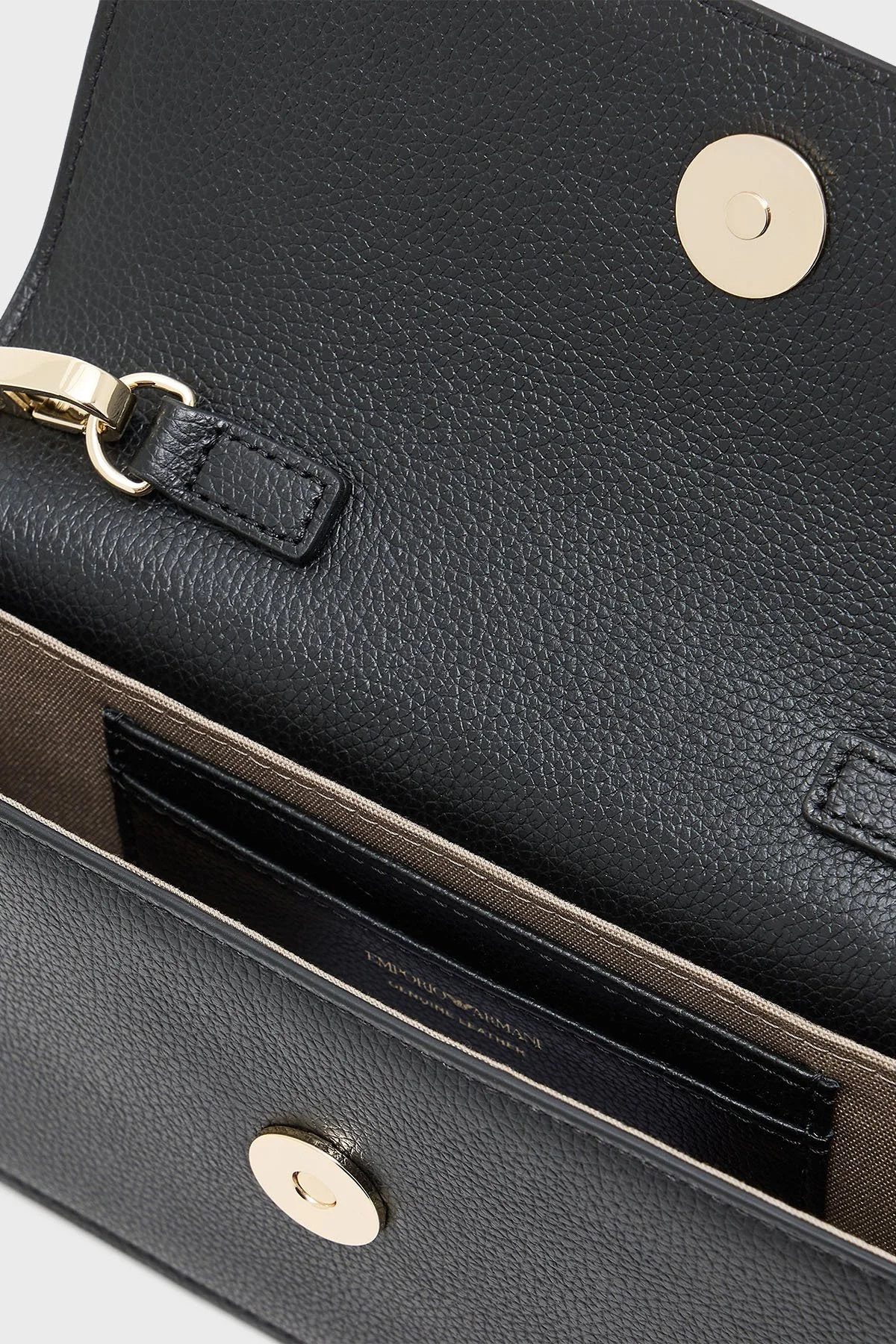 Emporio Armani Deri Logolu Zincir Askılı Kadın Çanta EW003036 AF19568 UC001 SİYAH - 6