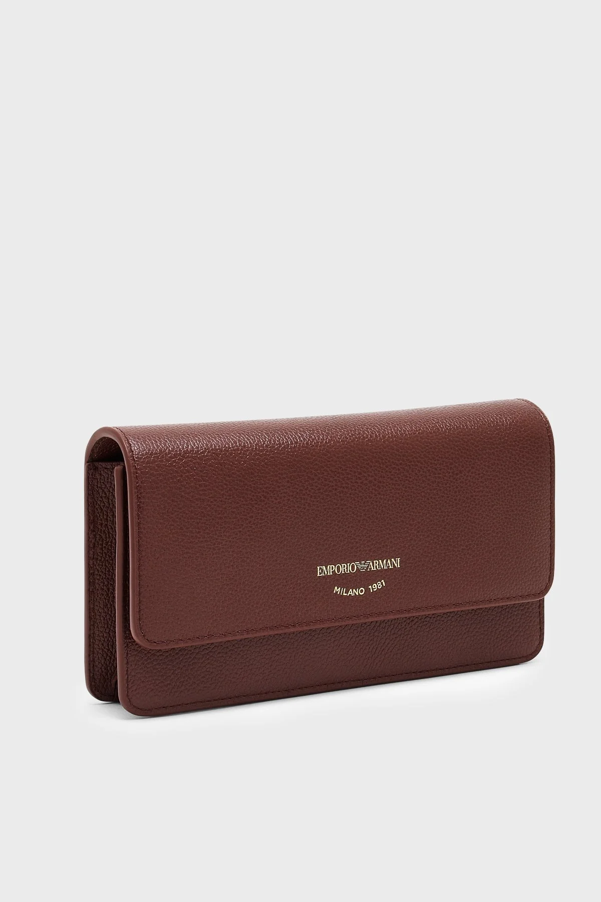 Emporio Armani Deri Logolu Zincir Askılı Kadın Çanta EW003036 AF19568 U6017 Bordo - 4