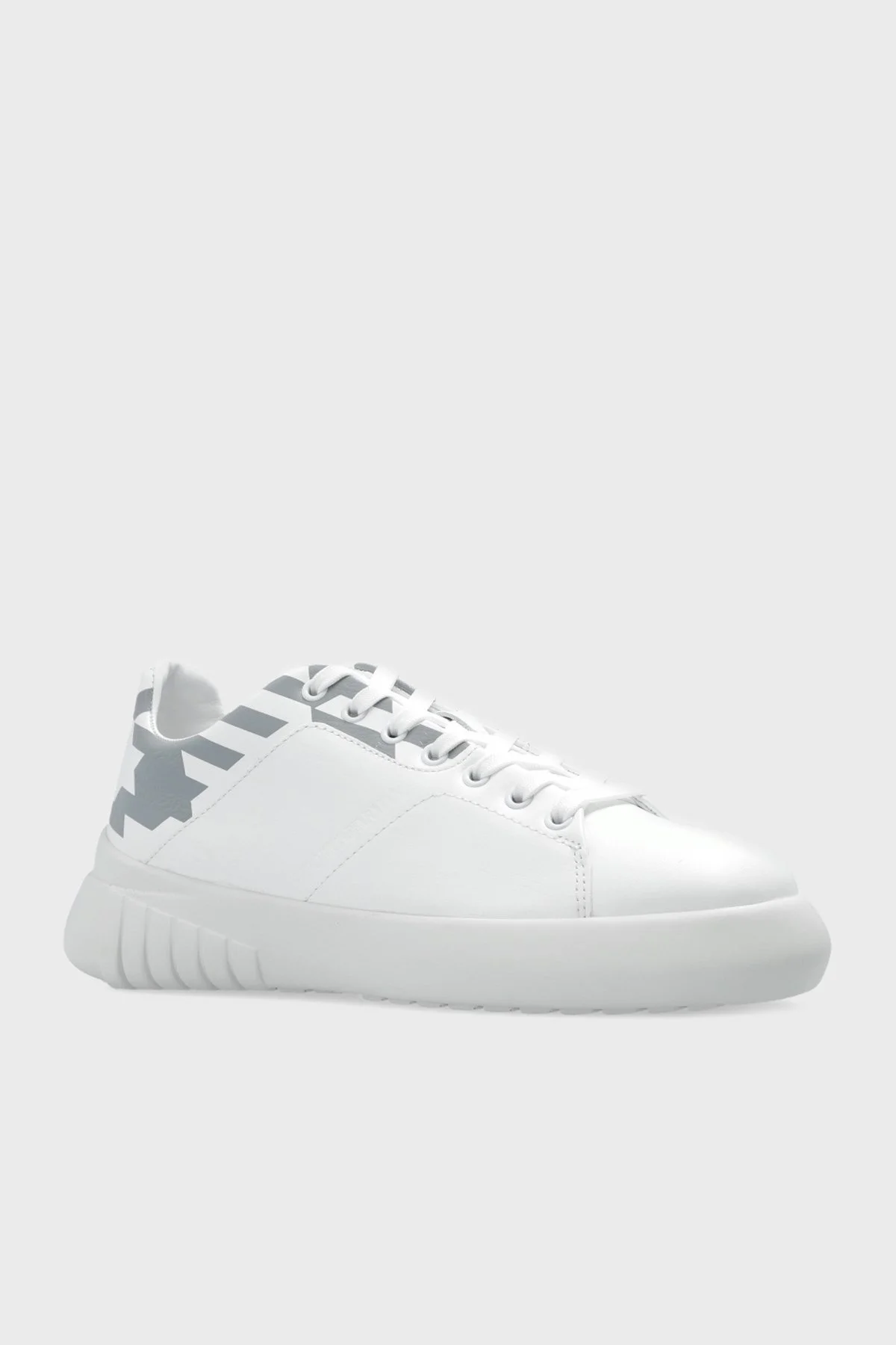 Emporio Armani Deri Sneaker Bayan Ayakkabı X3X164 XF706 S646 BEYAZ - 3