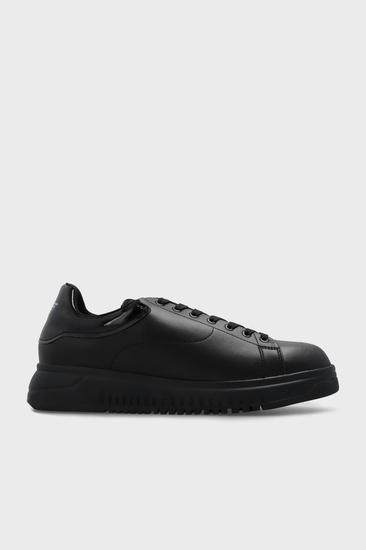 Emporio Armani Deri Sneaker Erkek Ayakkabı X4X264 XN818 K001 SİYAH - 1