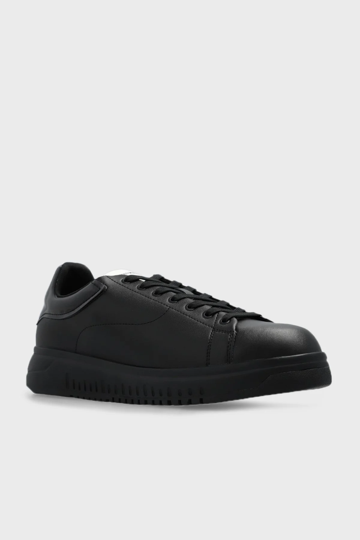 Emporio Armani Deri Sneaker Erkek Ayakkabı X4X264 XN818 K001 SİYAH - 3