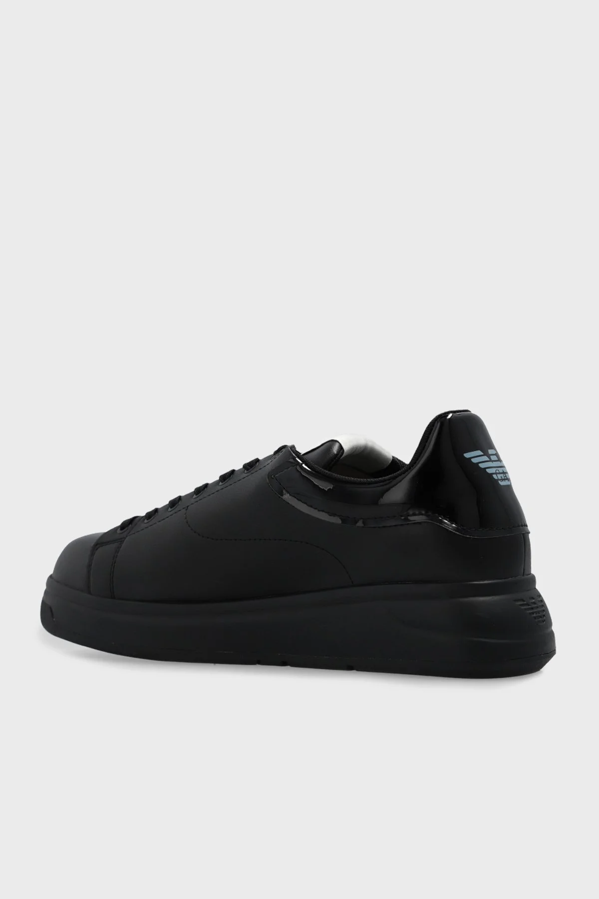 Emporio Armani Deri Sneaker Erkek Ayakkabı X4X264 XN818 K001 SİYAH - 4