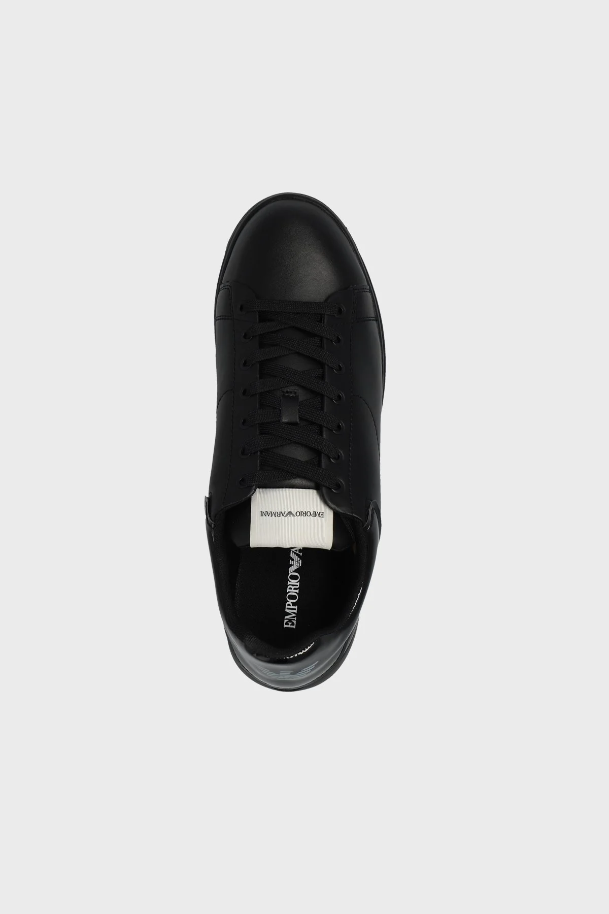 Emporio Armani Deri Sneaker Erkek Ayakkabı X4X264 XN818 K001 SİYAH - 5