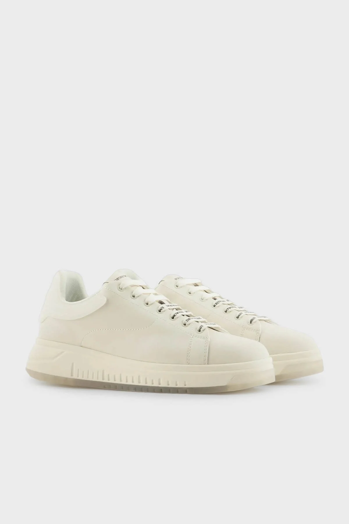 Emporio Armani Deri Sneaker Erkek Ayakkabı X4X264 XR128 T862 BEYAZ - 2
