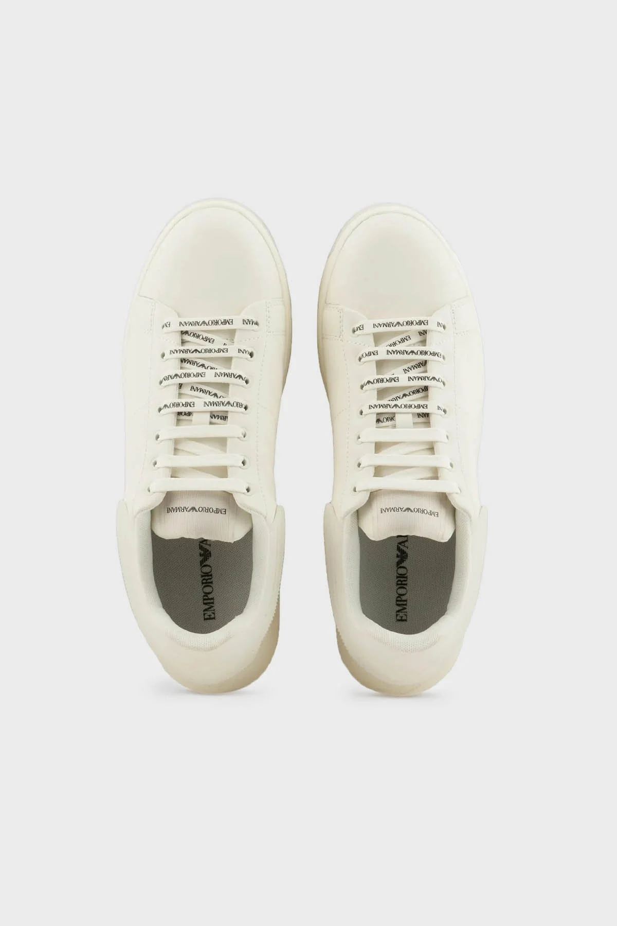 Emporio Armani Deri Sneaker Erkek Ayakkabı X4X264 XR128 T862 BEYAZ - 3