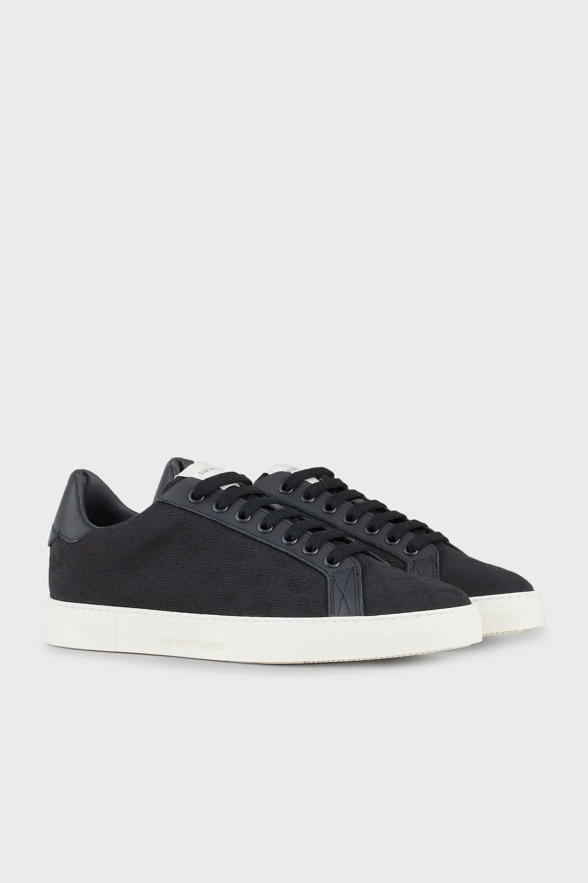 Emporio Armani Deri Sneaker Erkek Ayakkabı X4X316 XM741 N151 LACİVERT - 2