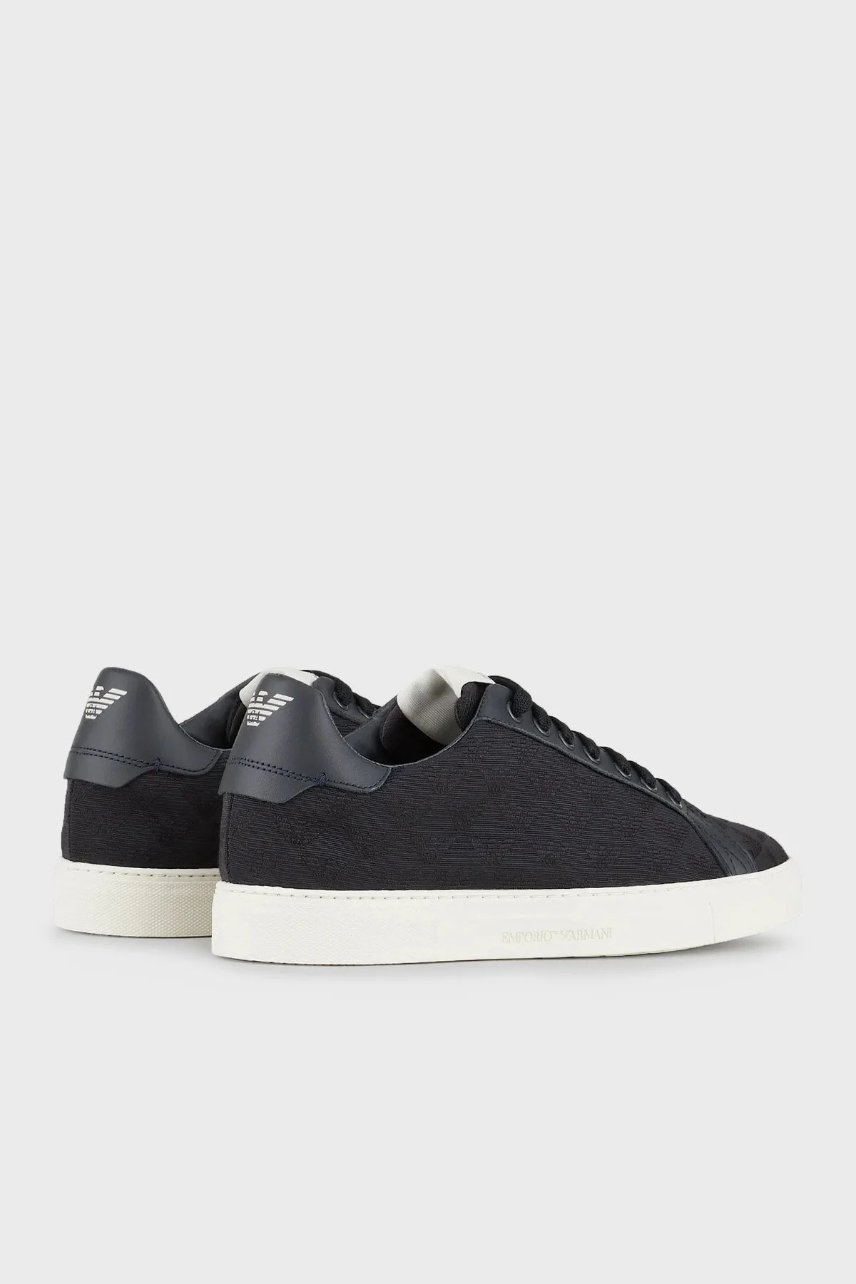 Emporio Armani Deri Sneaker Erkek Ayakkabı X4X316 XM741 N151 LACİVERT - 3