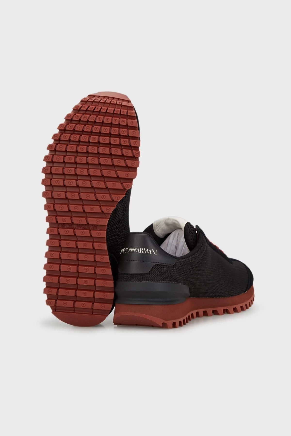 Emporio Armani Deri Sneaker Erkek Ayakkabı X4X583 XN647 T430 SİYAH - 4