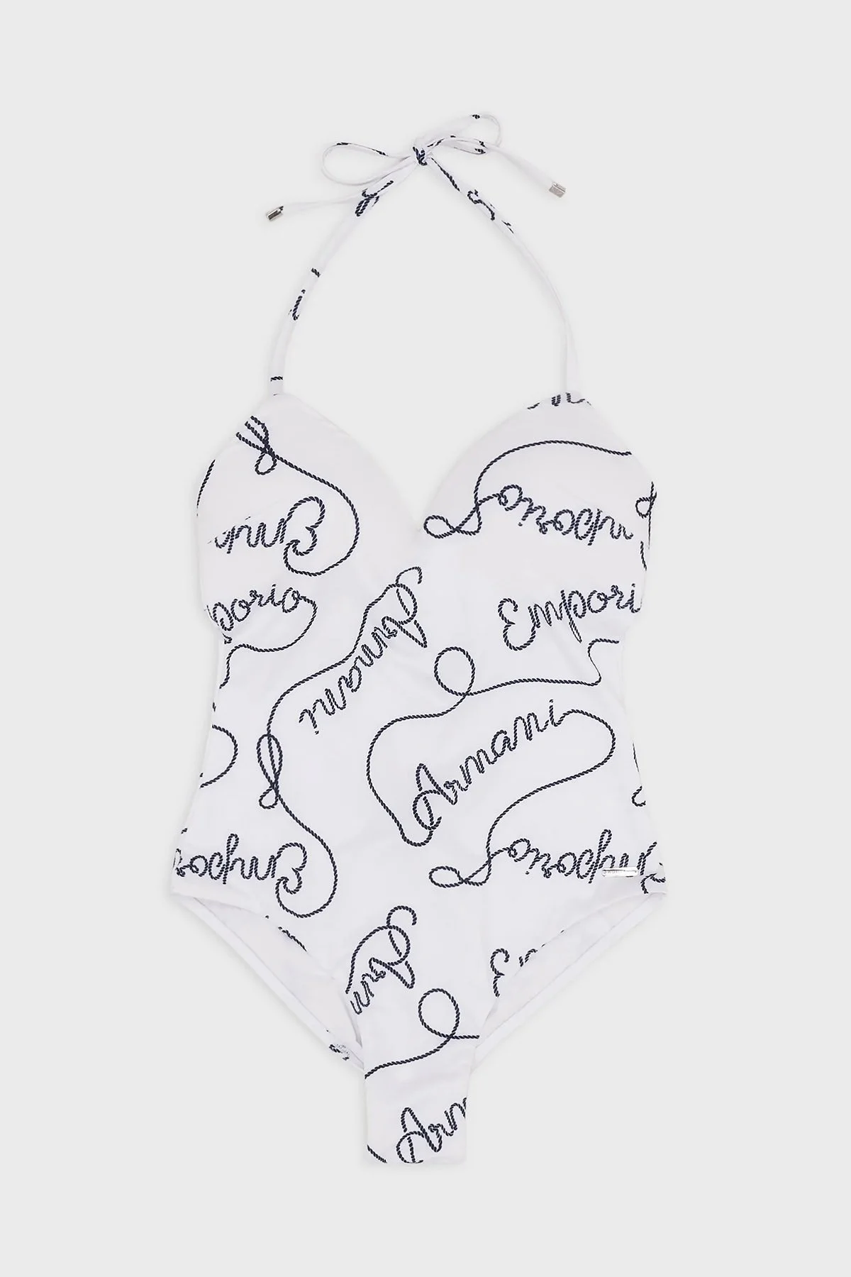 Emporio Armani Desenli Bağlama Detaylı Balensiz Kadın Mayo 262642 3R310 10410 BEYAZ - 4