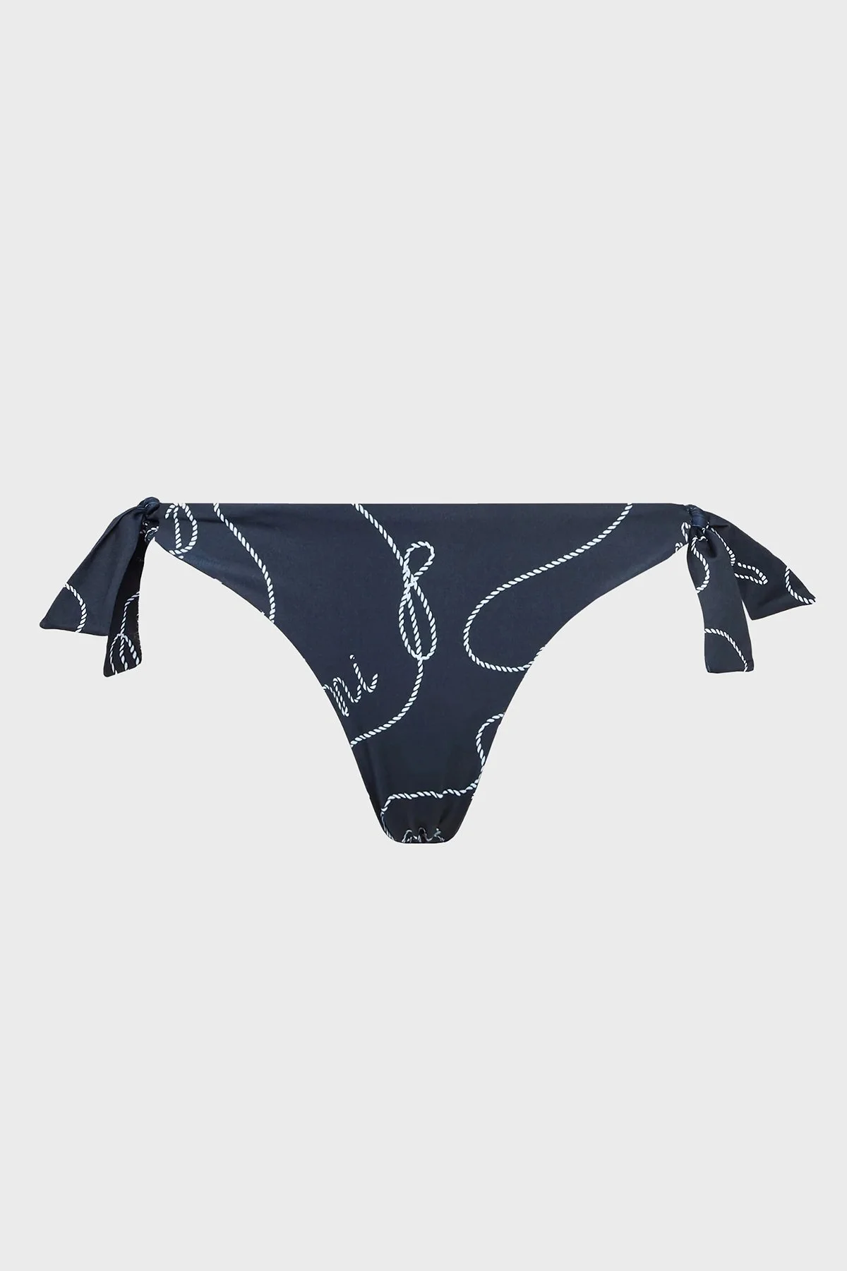 Emporio Armani Desenli Bağlama Detaylı Sert Hafif Dolgulu Kadın Bikini 262636 3R310 01736 LACİVERT - 5