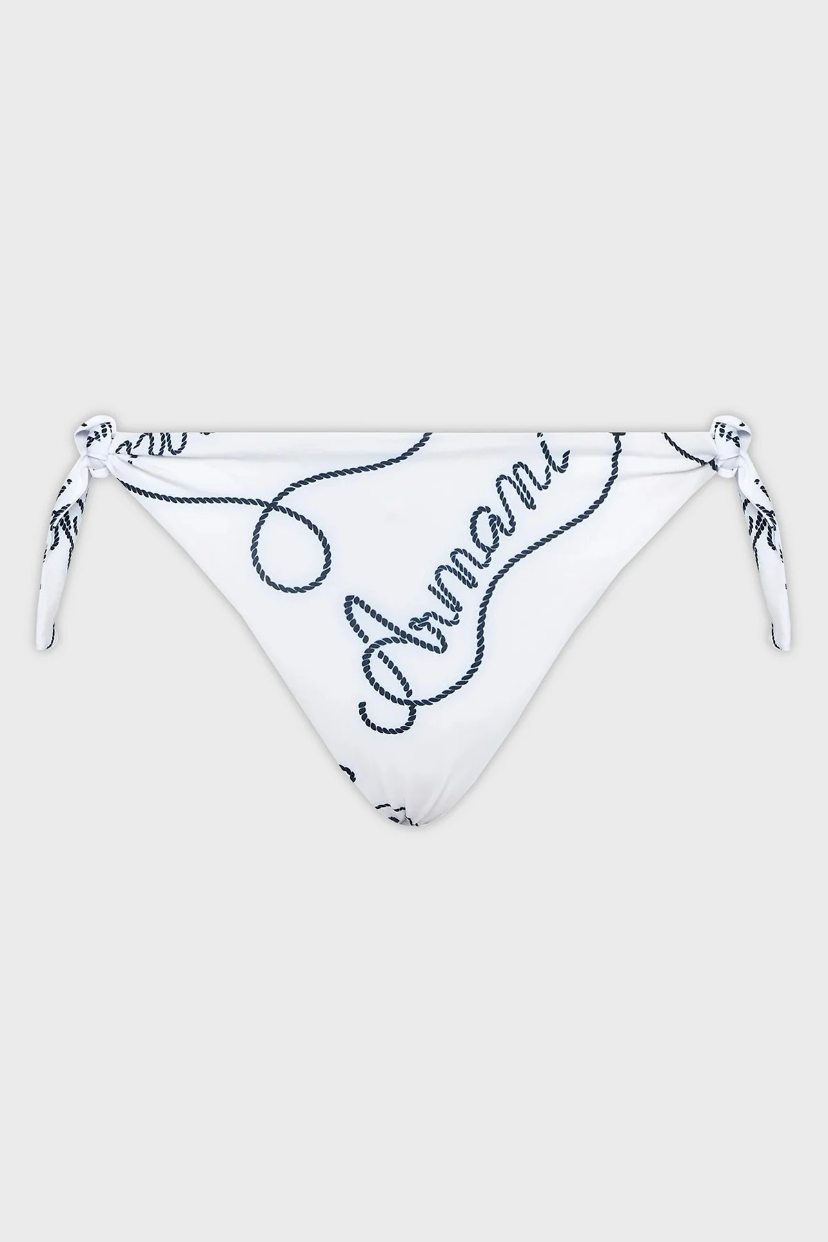Emporio Armani Desenli Bağlama Detaylı Sert Hafif Dolgulu Kadın Bikini 262636 3R310 10410 BEYAZ - 5