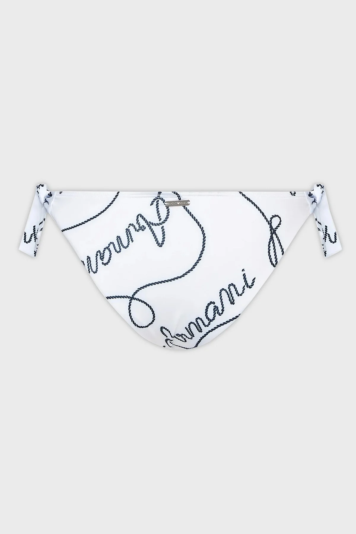 Emporio Armani Desenli Bağlama Detaylı Sert Hafif Dolgulu Kadın Bikini 262636 3R310 10410 BEYAZ - 6