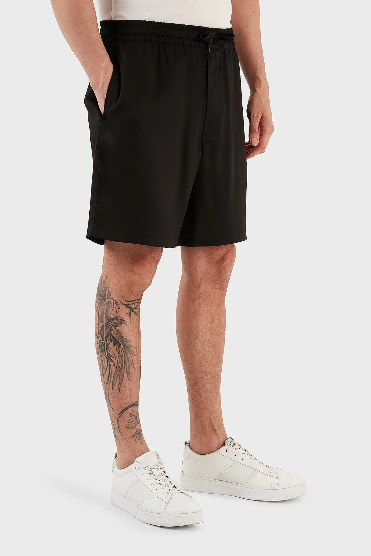 Emporio Armani Belden Bağlamalı Regular Fit Cepli Erkek Bermuda 3R1PR0 1NWDZ 0999 SİYAH - 3