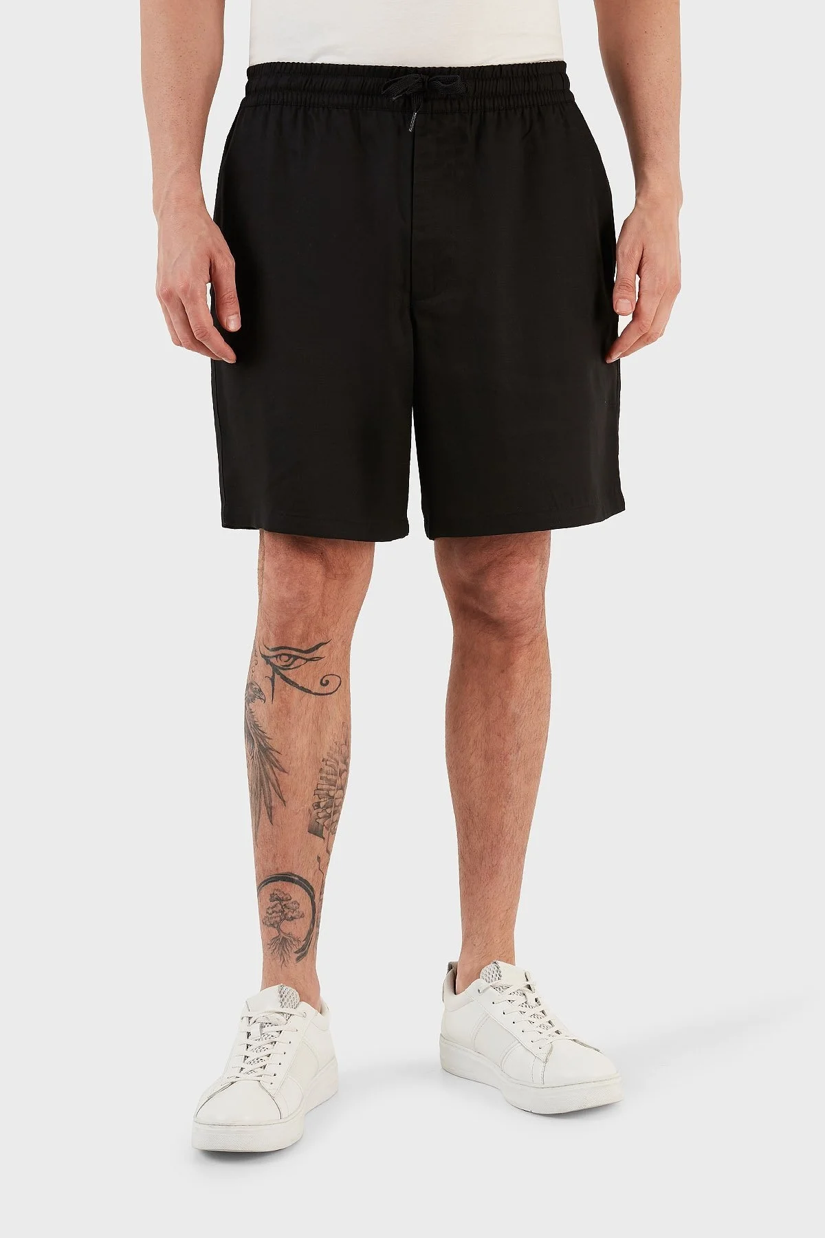 Emporio Armani Belden Bağlamalı Regular Fit Cepli Erkek Bermuda 3R1PR0 1NWDZ 0999 SİYAH - 4