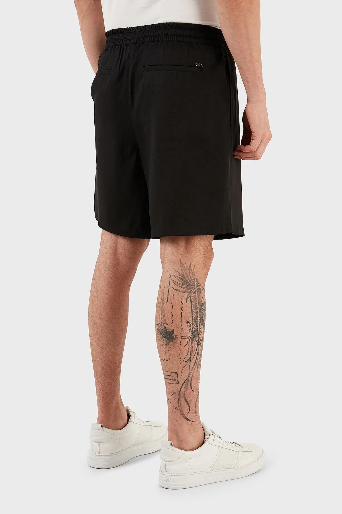 Emporio Armani Belden Bağlamalı Regular Fit Cepli Erkek Bermuda 3R1PR0 1NWDZ 0999 SİYAH - 6