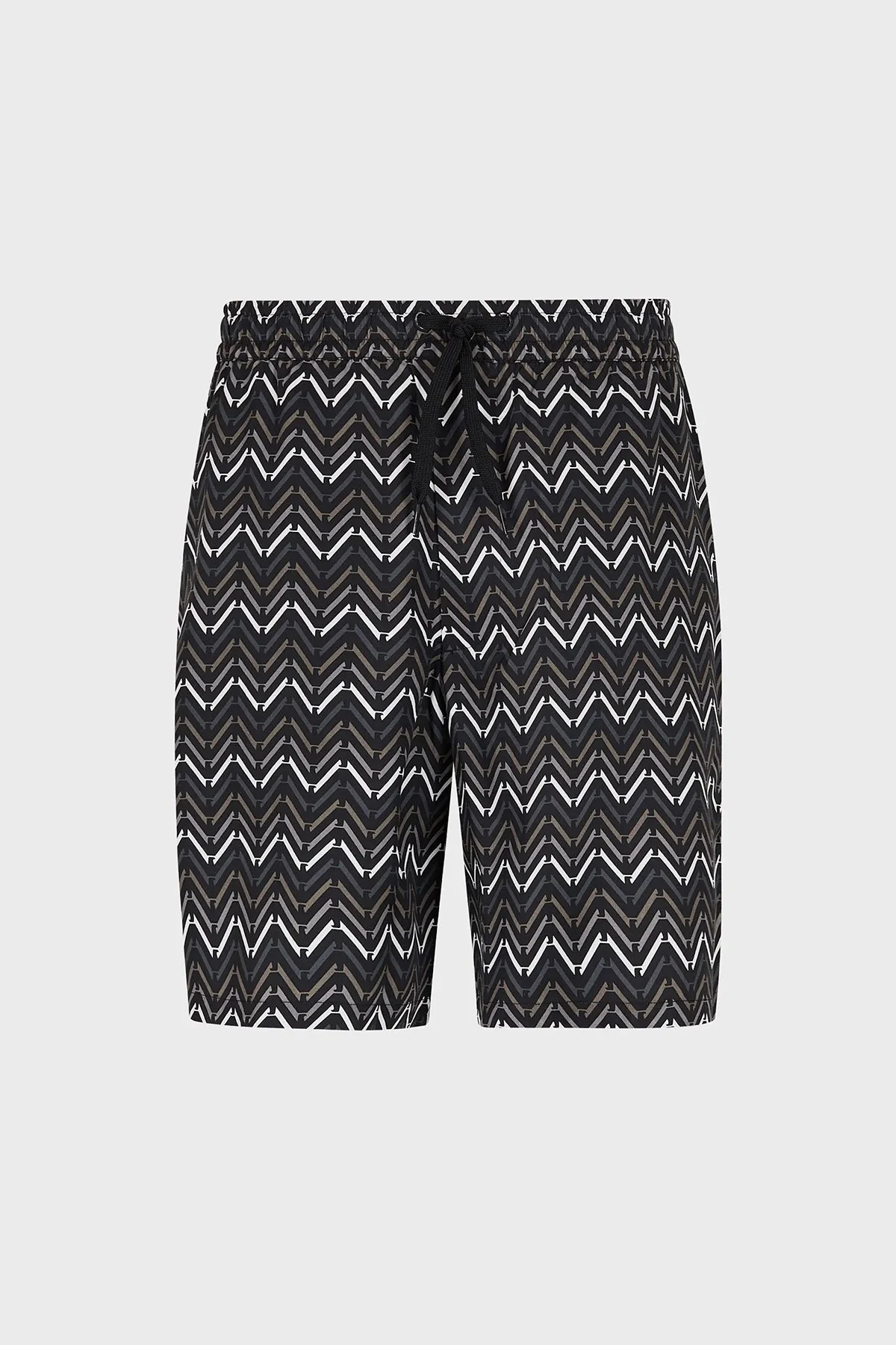 Emporio Armani Desenli Belden Bağlamalı Regular Fit Cepli Erkek Bermuda 3R1PR0 1NWDZ F074 SİYAH - 5