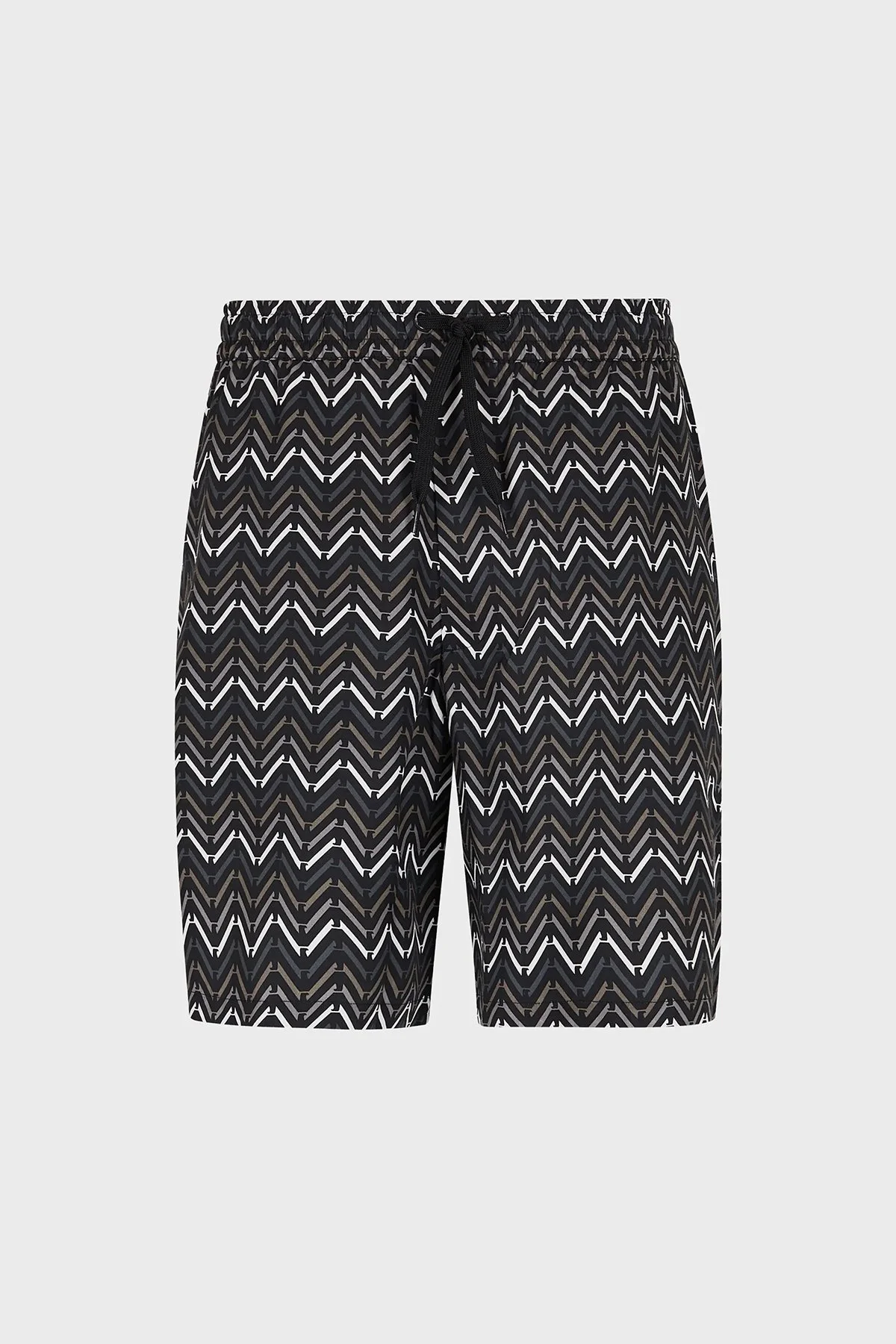 Emporio Armani Desenli Belden Bağlamalı Regular Fit Cepli Erkek Bermuda 3R1PR0 1NWDZ F074 SİYAH - 6