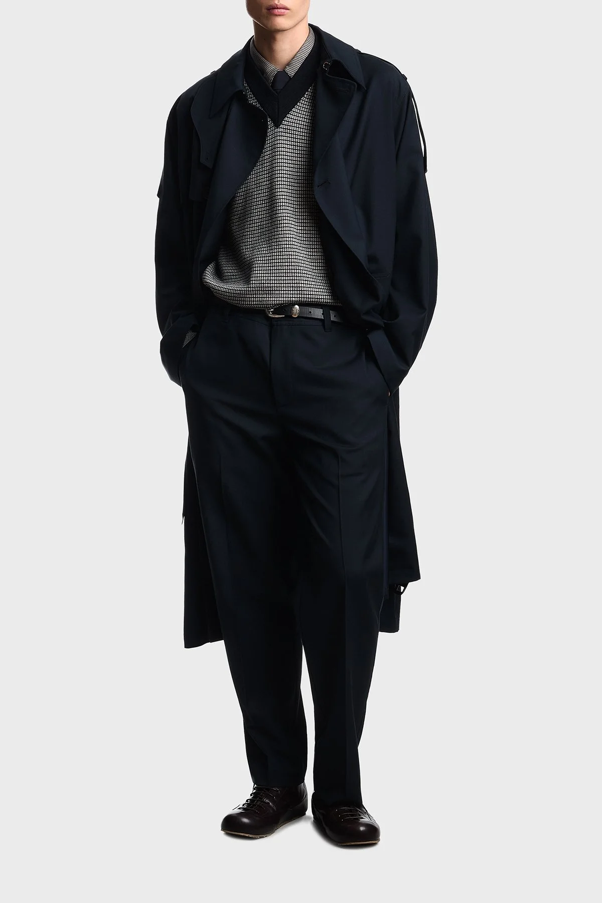 Emporio Armani Desenli Pamuk Karışımlı Regular Fit Uzun Kollu Erkek Gömlek EM005446 AF24857 F1158 BEJ - 1