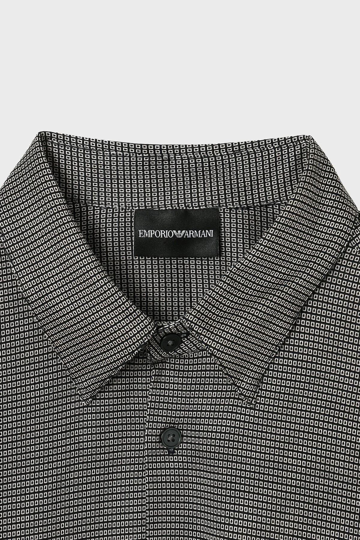 Emporio Armani Desenli Pamuk Karışımlı Regular Fit Uzun Kollu Erkek Gömlek EM005446 AF24857 F1158 BEJ - 4