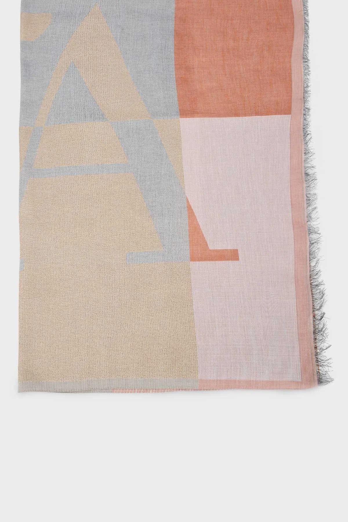 Emporio Armani Desenli Pamuklu 81x192 cm Unisex Şal 625279 3R336 00068 TURUNCU - 7